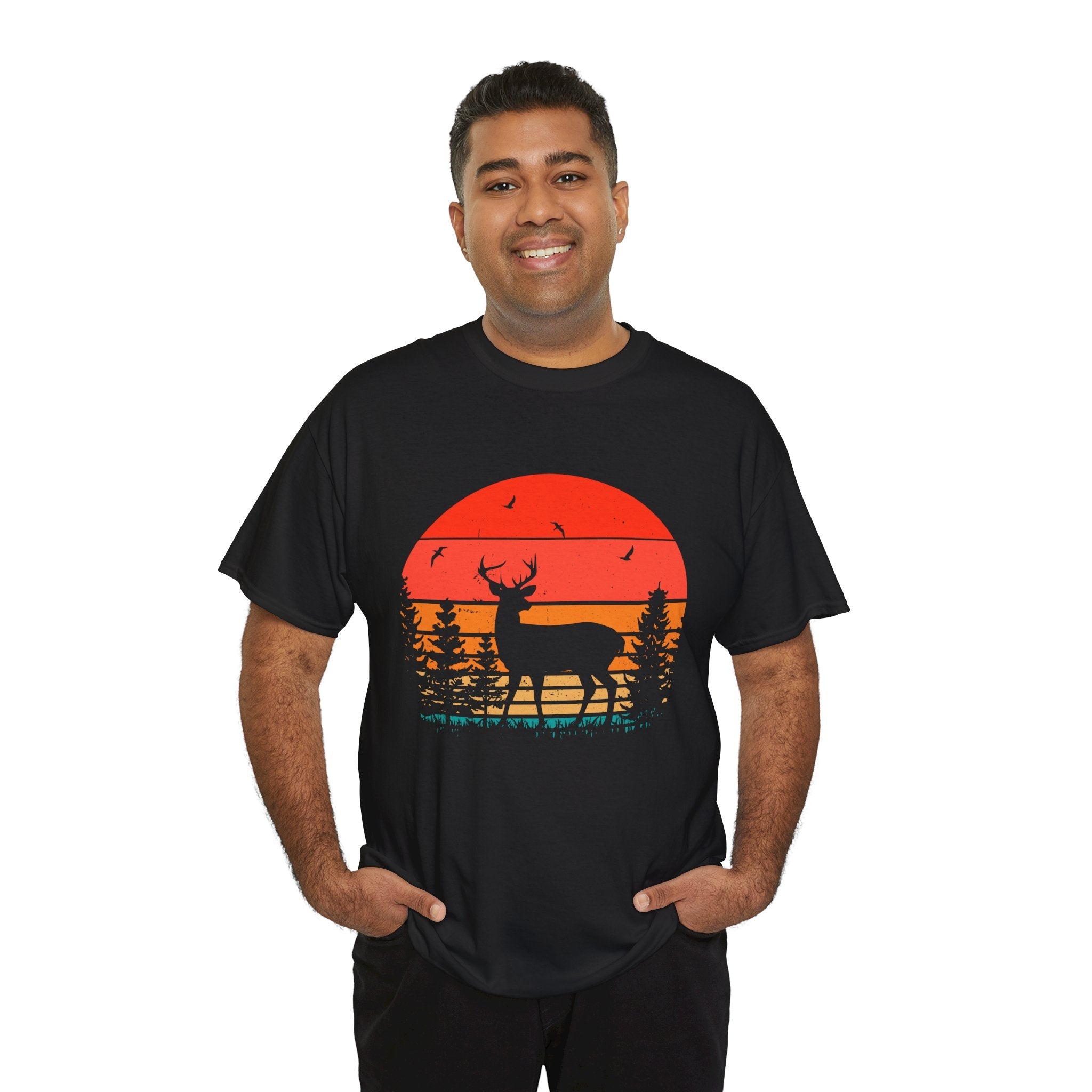 Retro Wildlife Sunset Vintage T- Shirt Printify