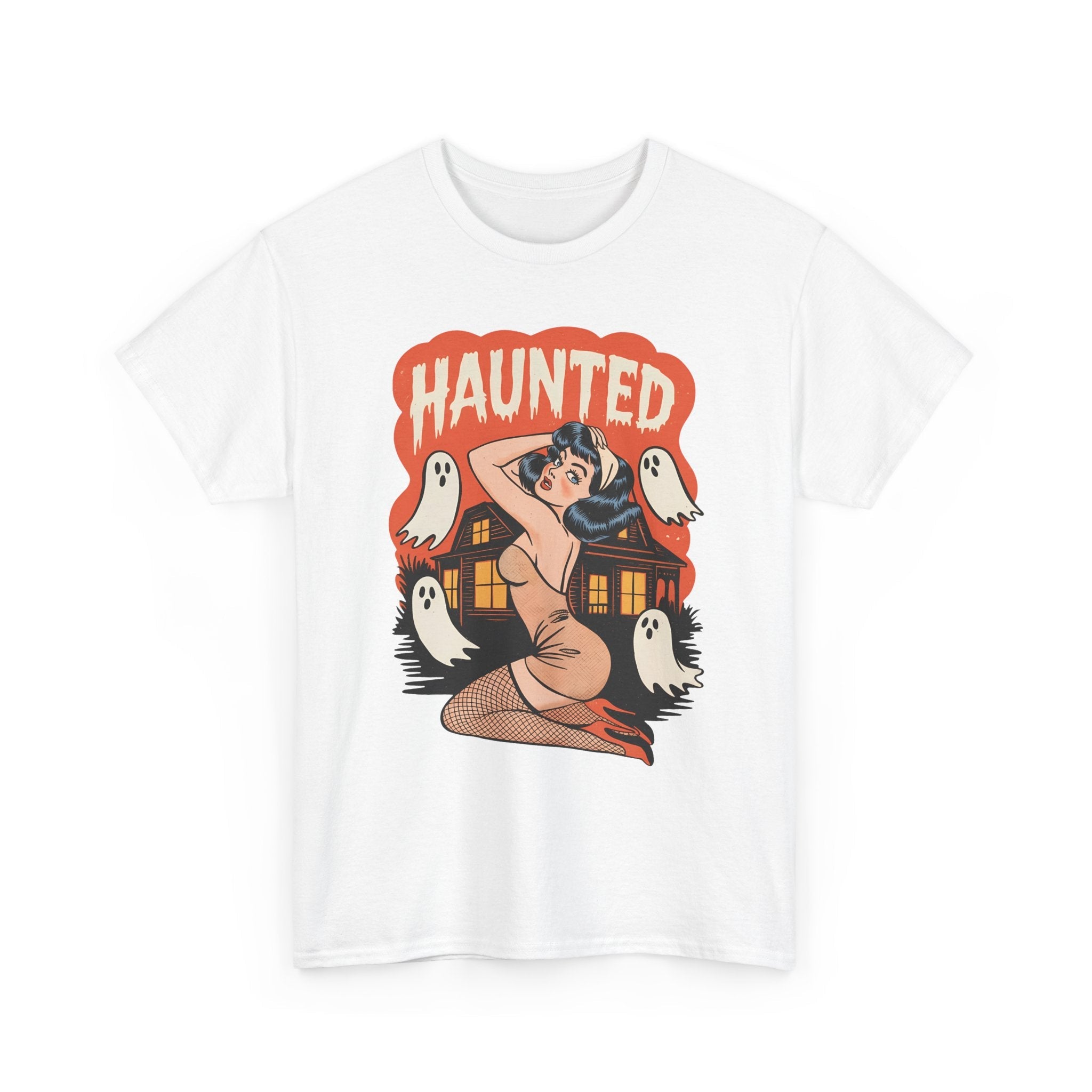 Haunted Vintage Halloween T-Shirt Printify
