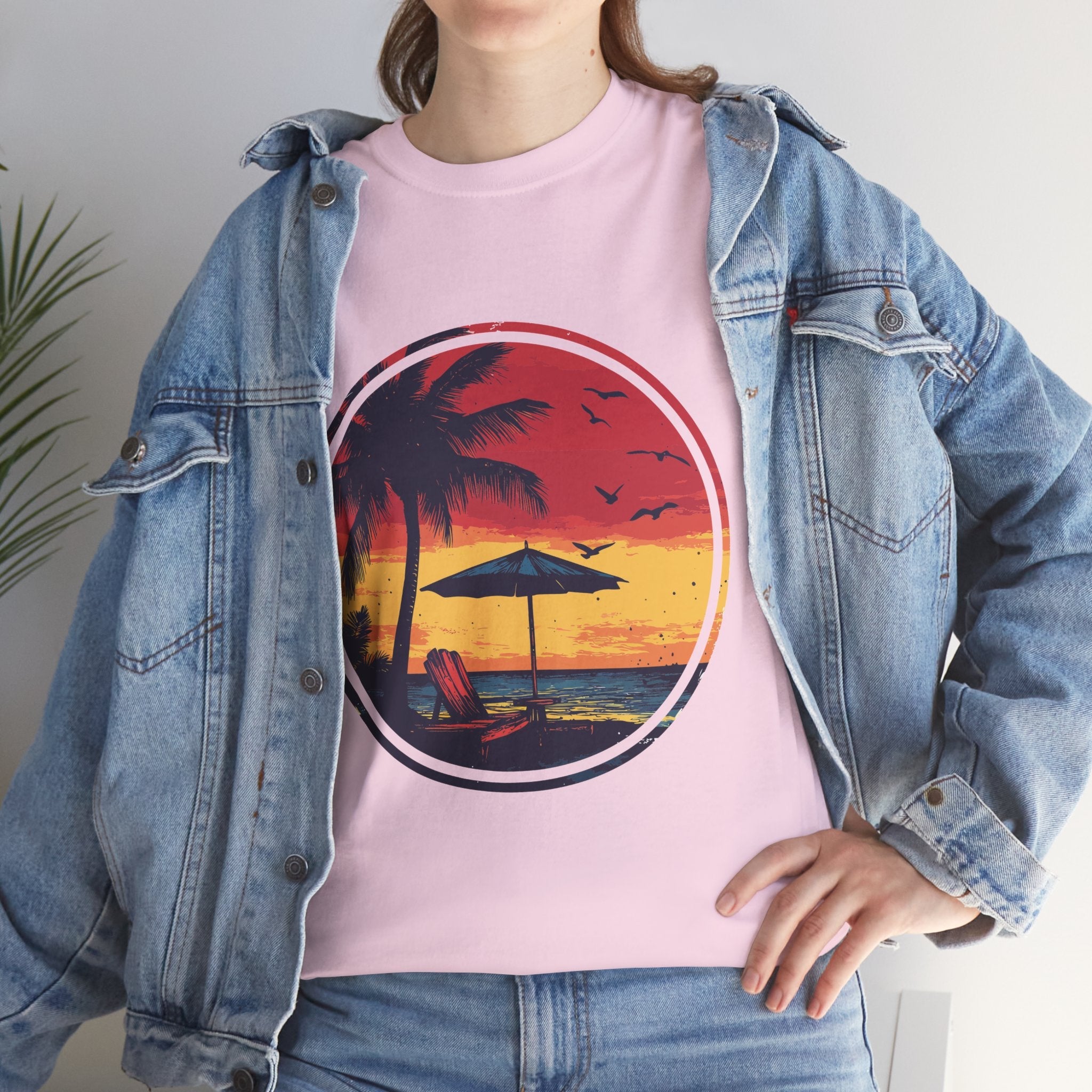 Tropical Sunset Relaxing Vibe T- Shirt Printify