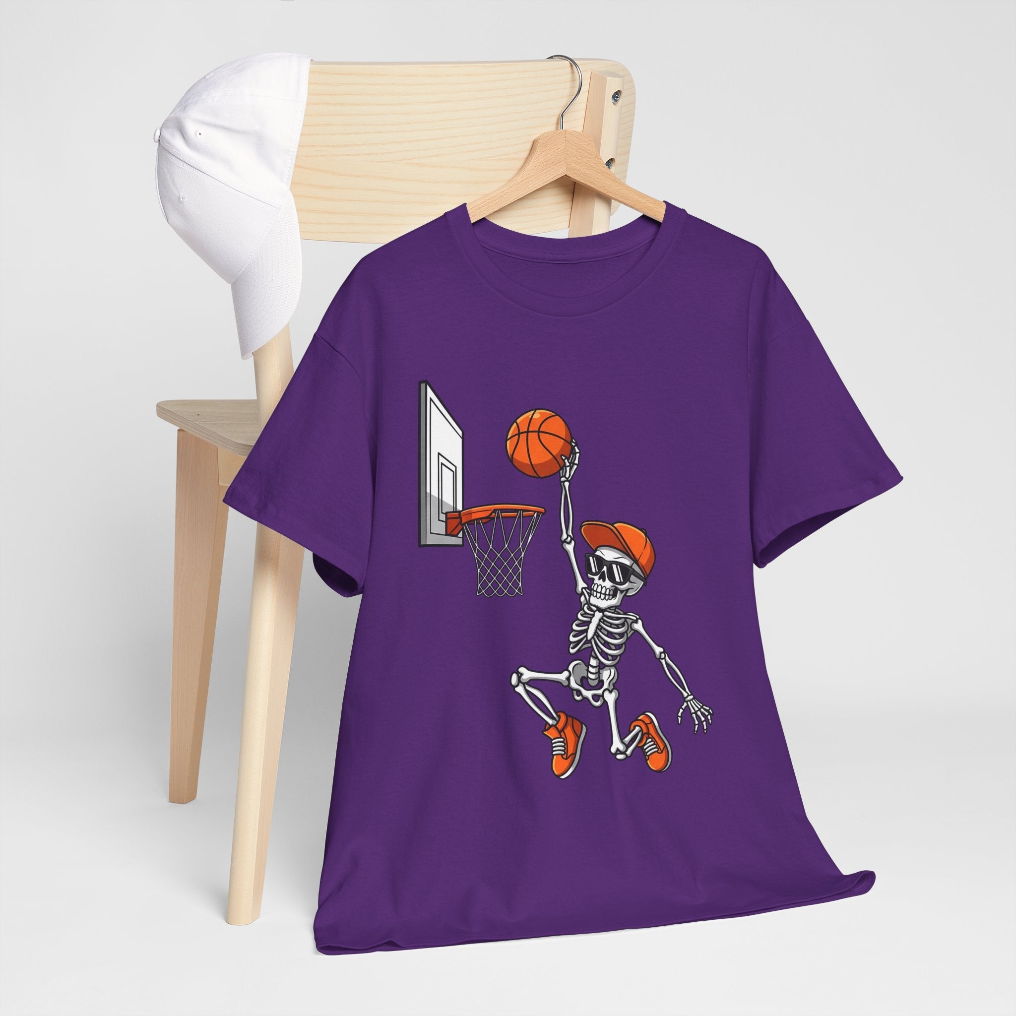 Skeleton Basketball Unisex Graphic T- Shirt Printify