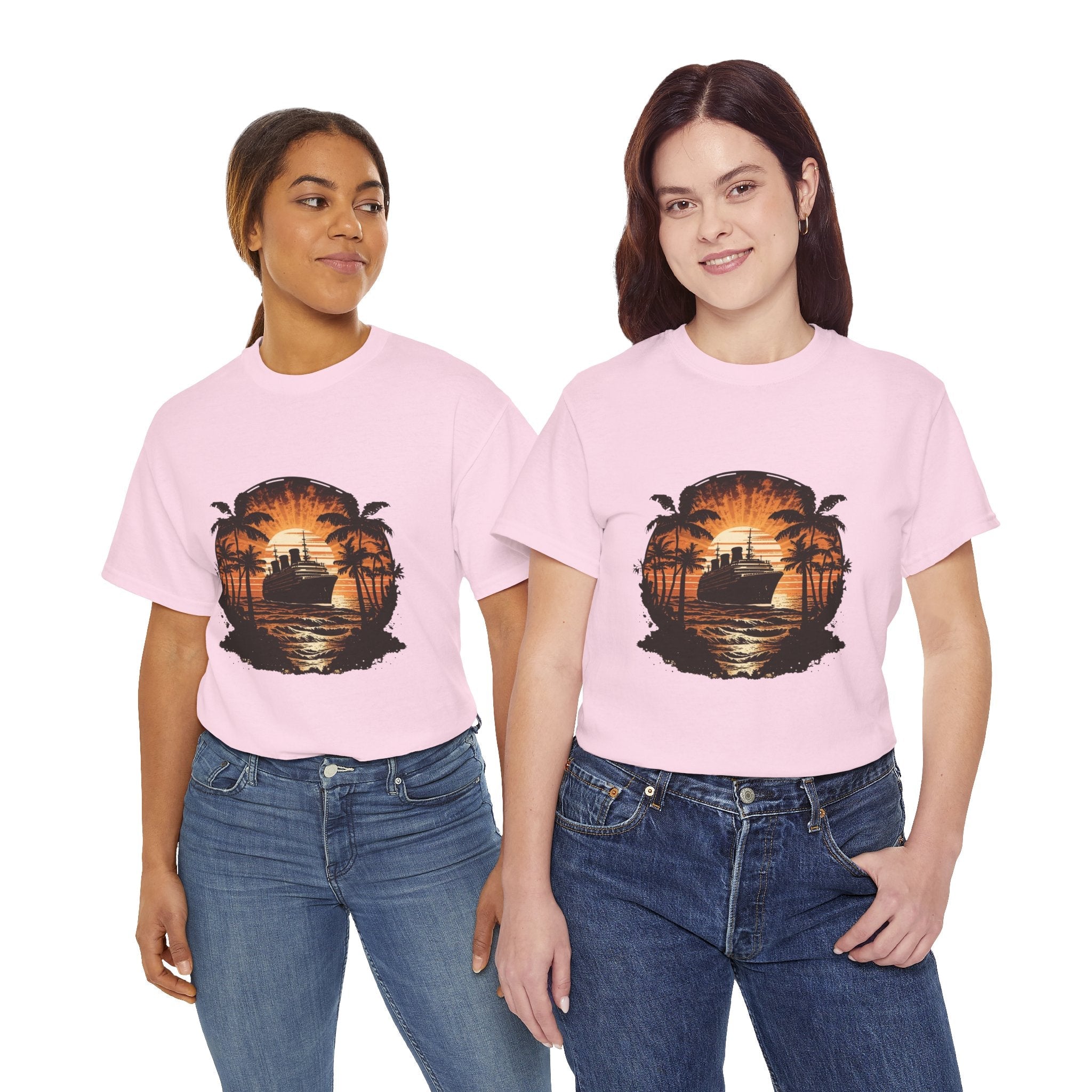 Retro Cruise Ship Graphic T-Shirt Printify