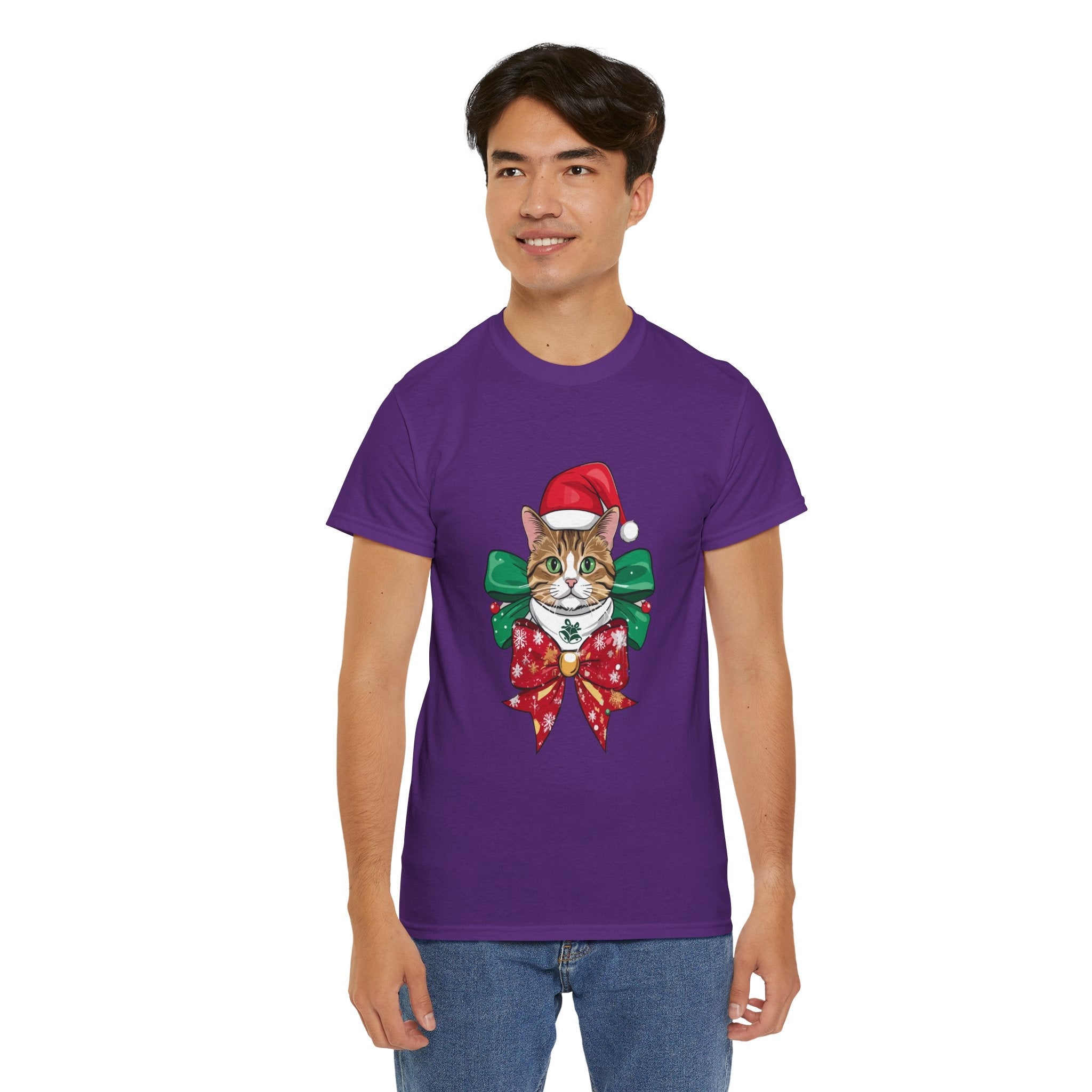 Christmas Cat Graphic T- Shirt Printify