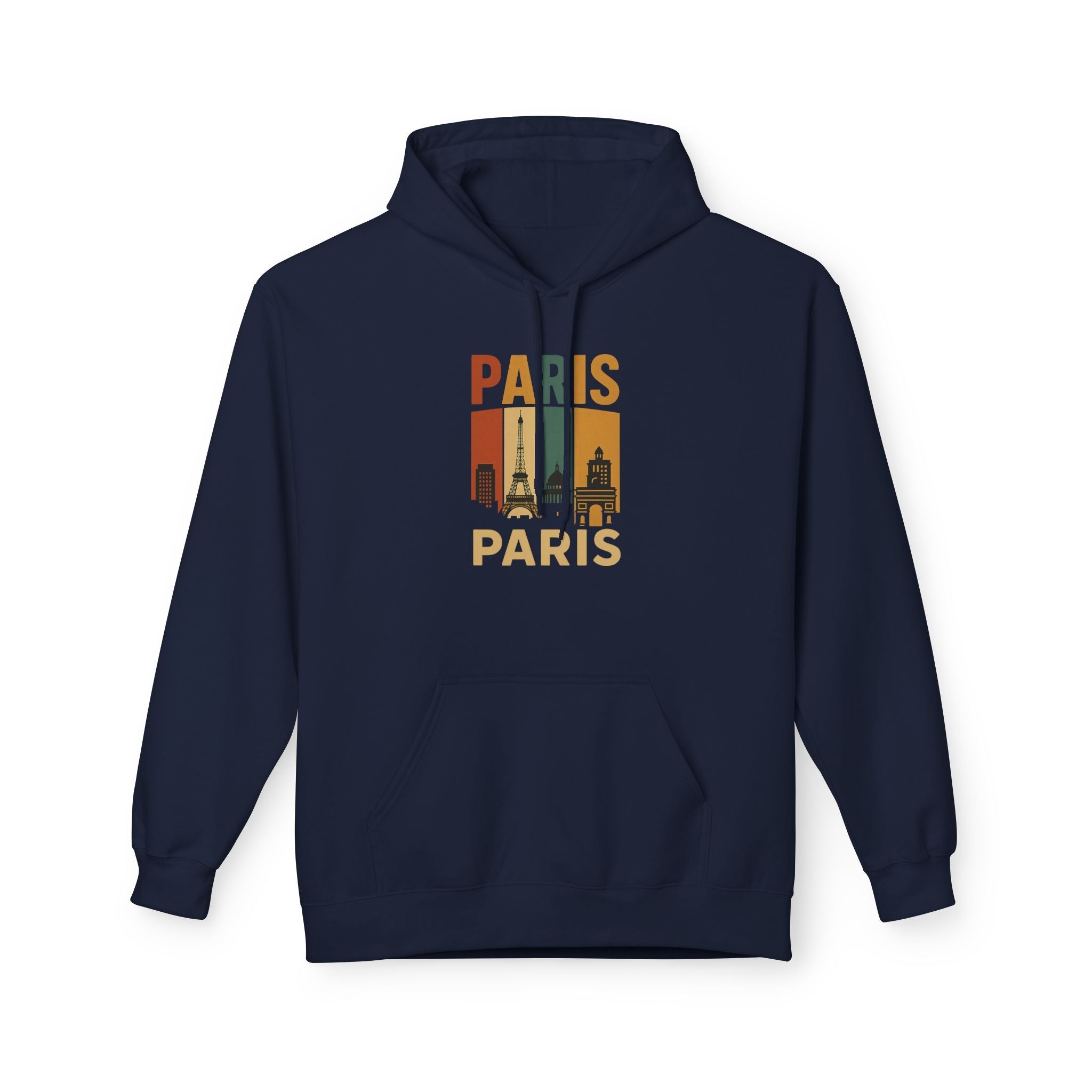 Retro Paris Skyline Hoodie Printify