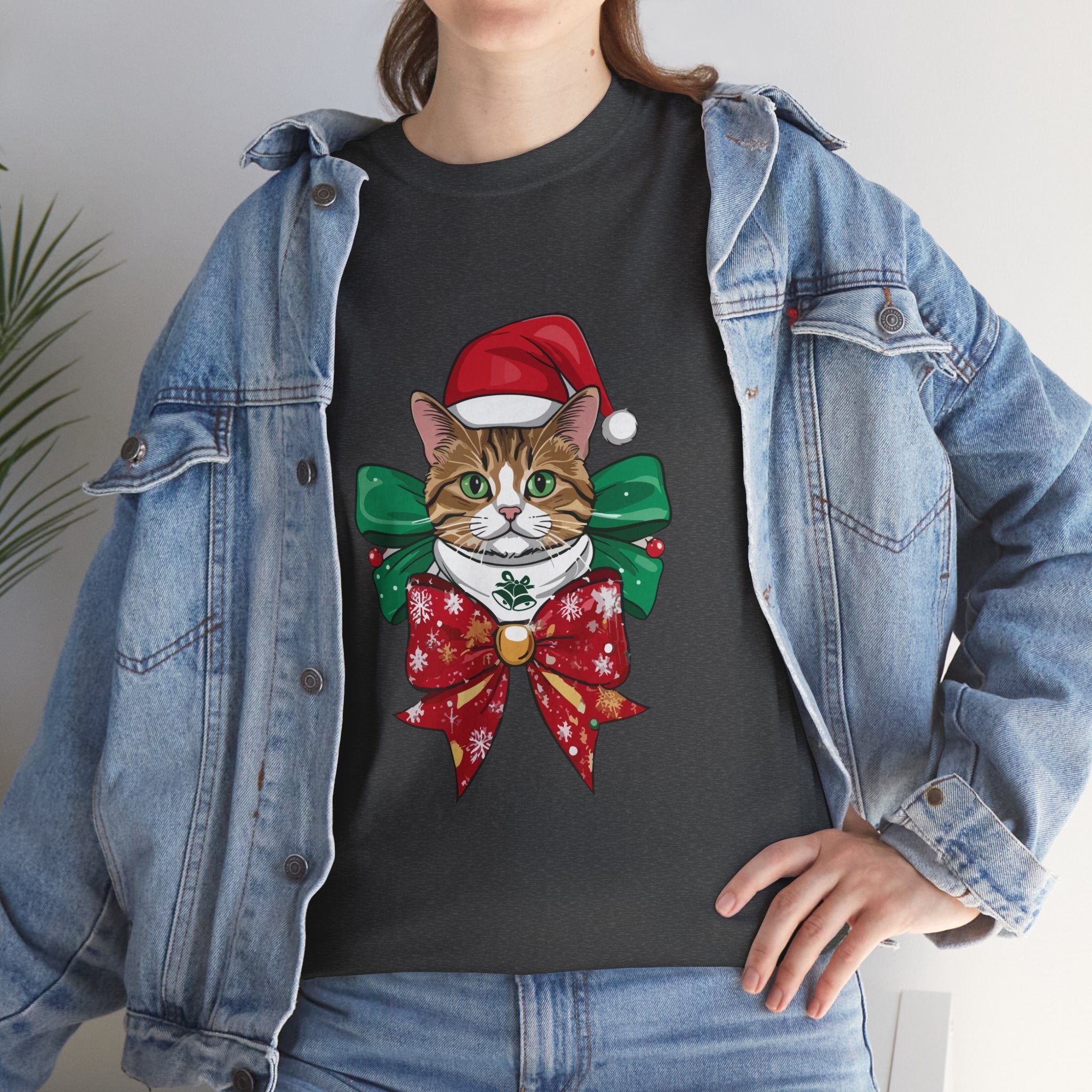 Christmas Cat Graphic T- Shirt Printify