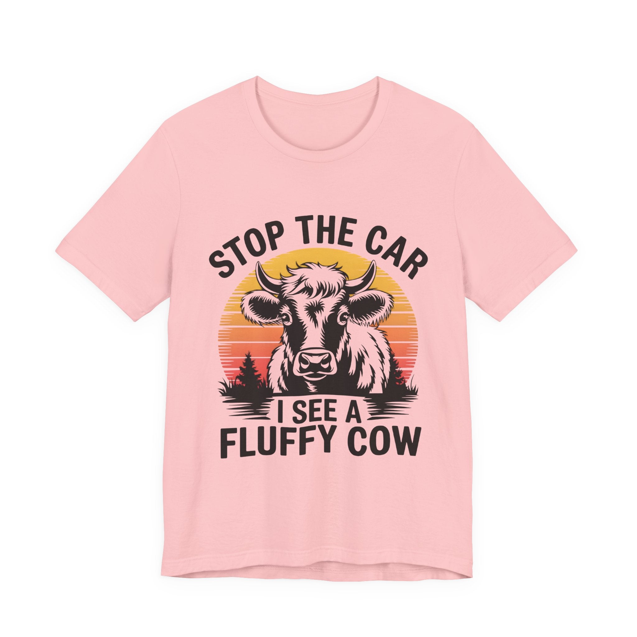 Stop The Car I See a Fluffy Cow Graphic T-shirt Printify