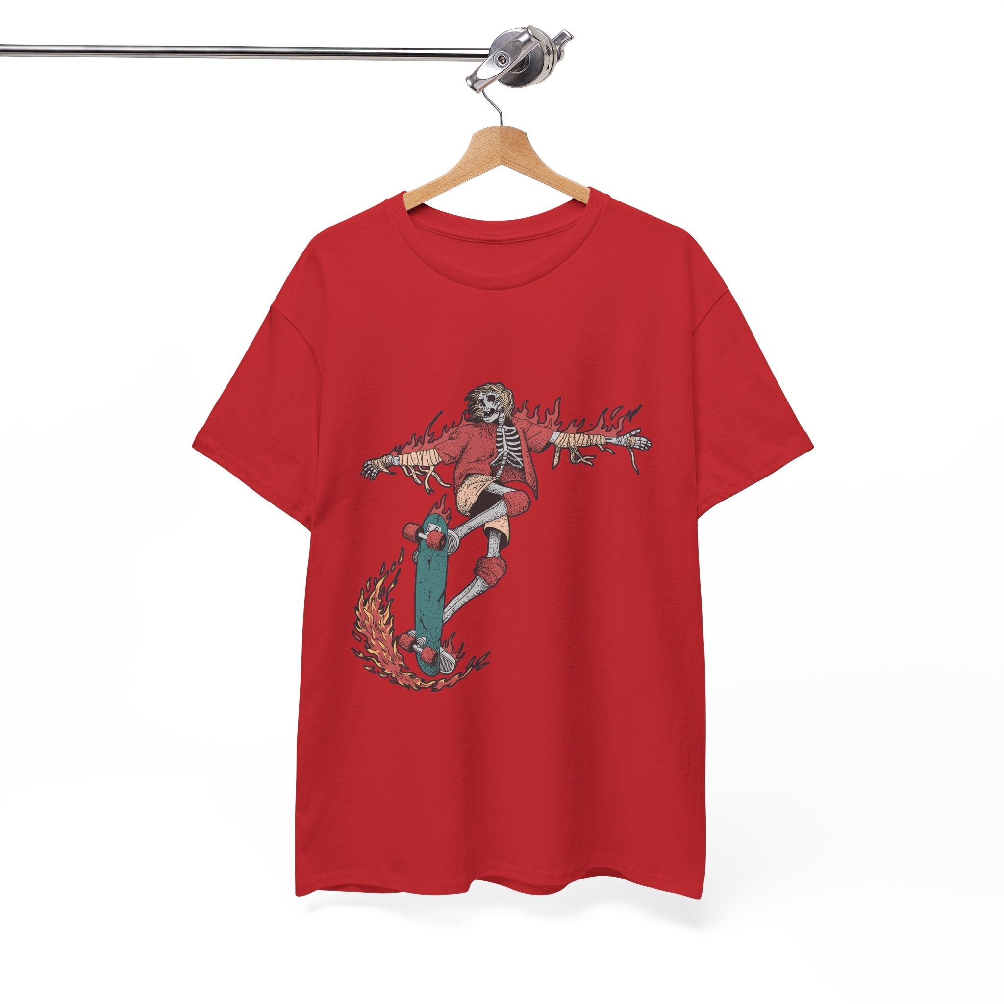 Skateboarding Skeleton Unisex T- Shirt Printify
