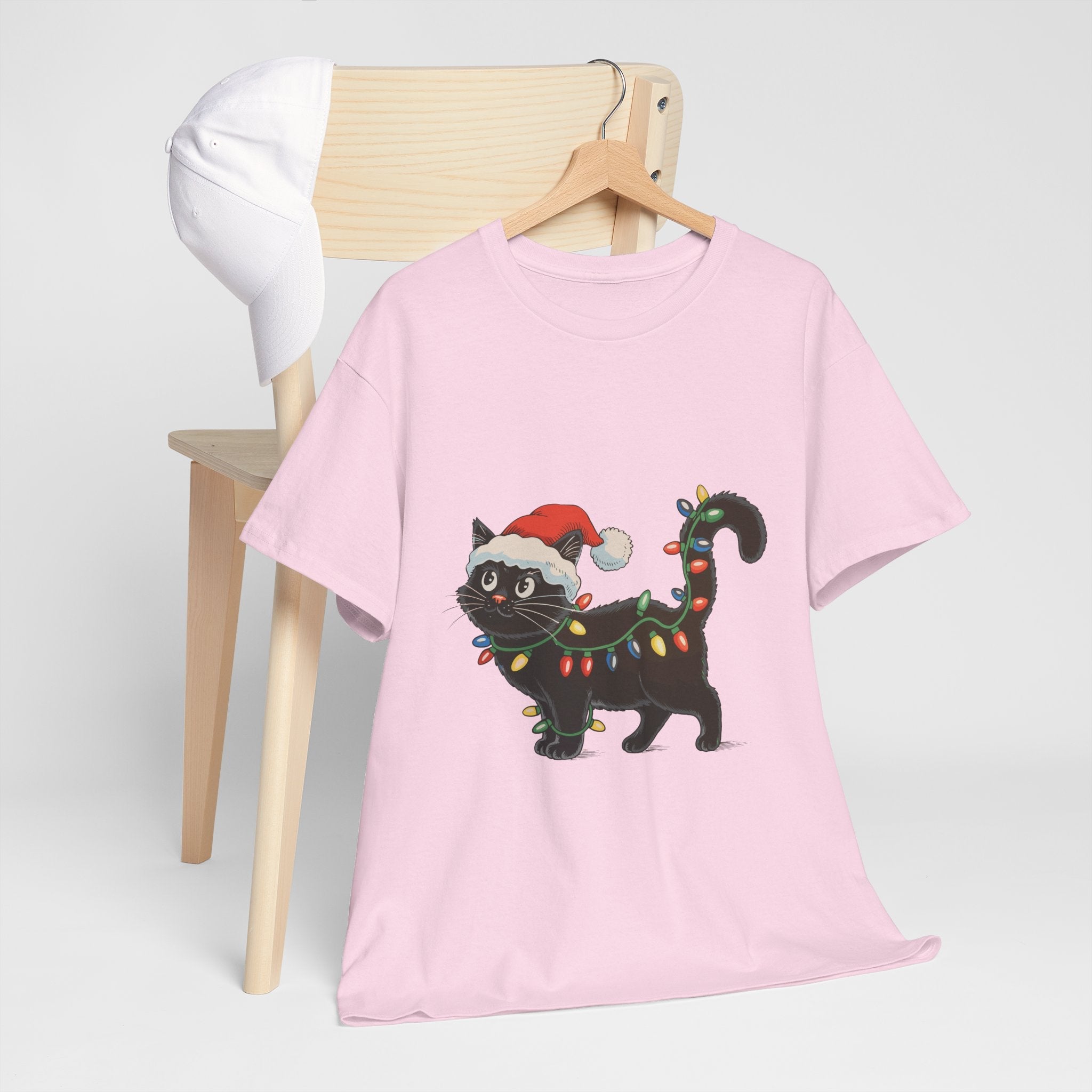 Festive Cat Christmas T-Shirt Printify