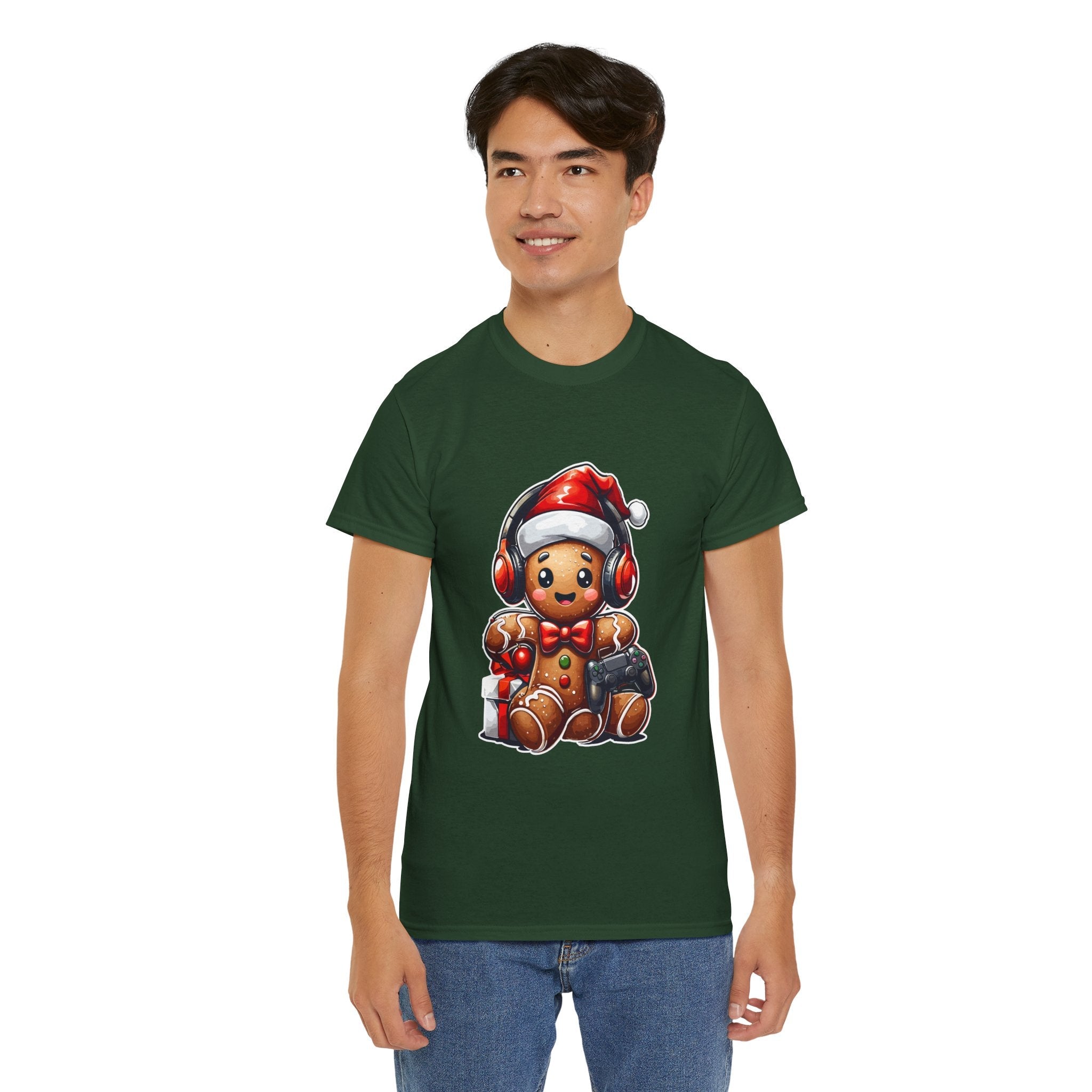 Gamer Gingerbread Unisex Graphic T- Shirt Printify