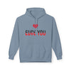 Love You Fuck You Unisex Softstyle Hoodie Printify