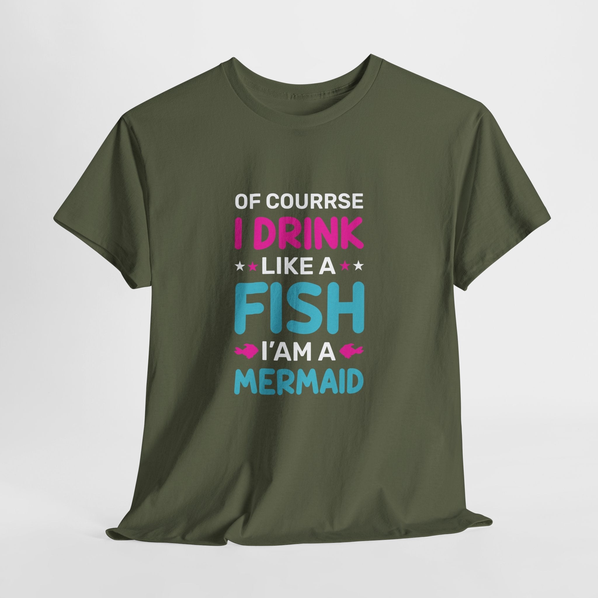 Mermaid Drink Like a Fish Unisex T-Shirt Printify