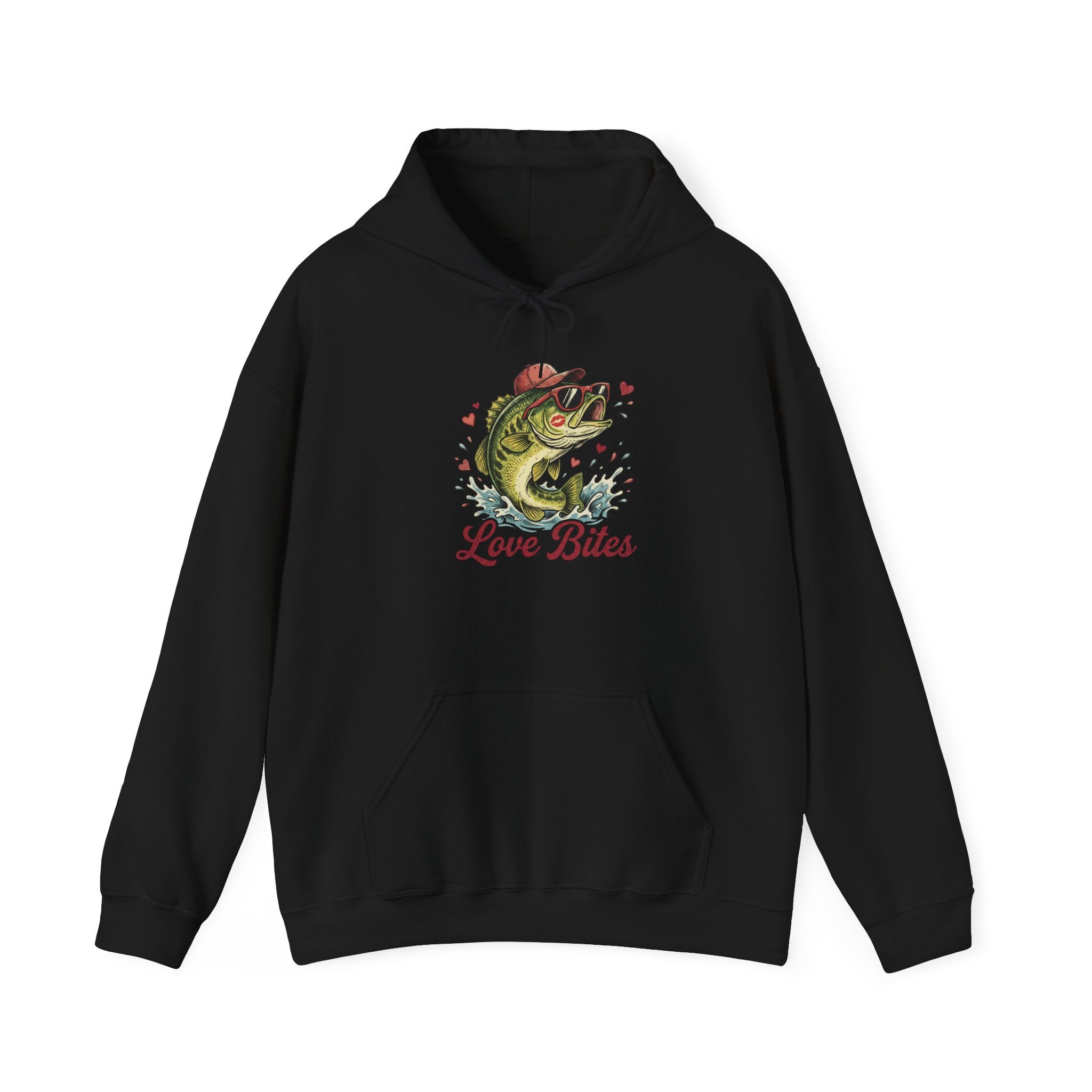 'Love Bites' Fishing Bass Graphic Hoodie