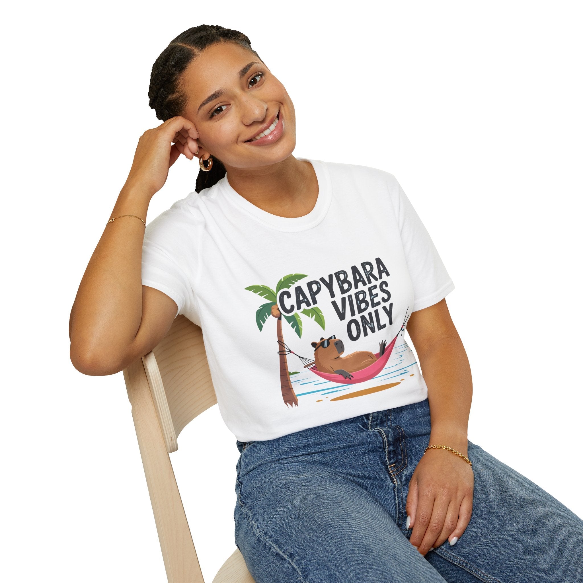 Capybara Vibes Only T-Shirt Printify