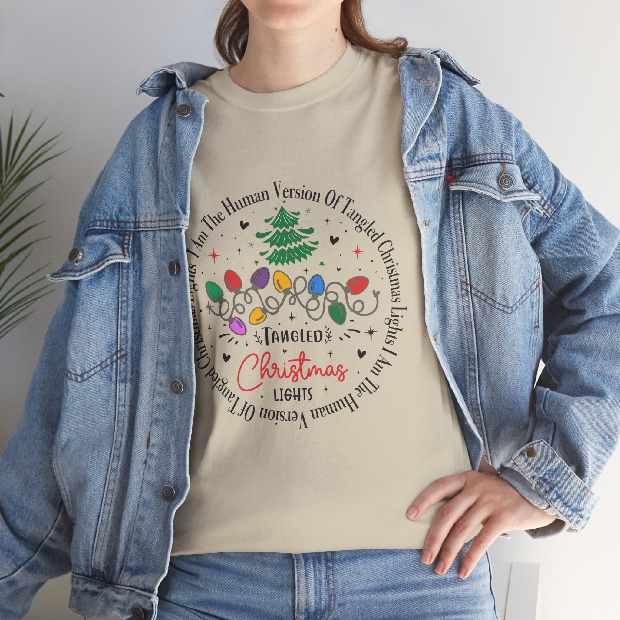Funny Christmas Lights Design T-shirt Printify