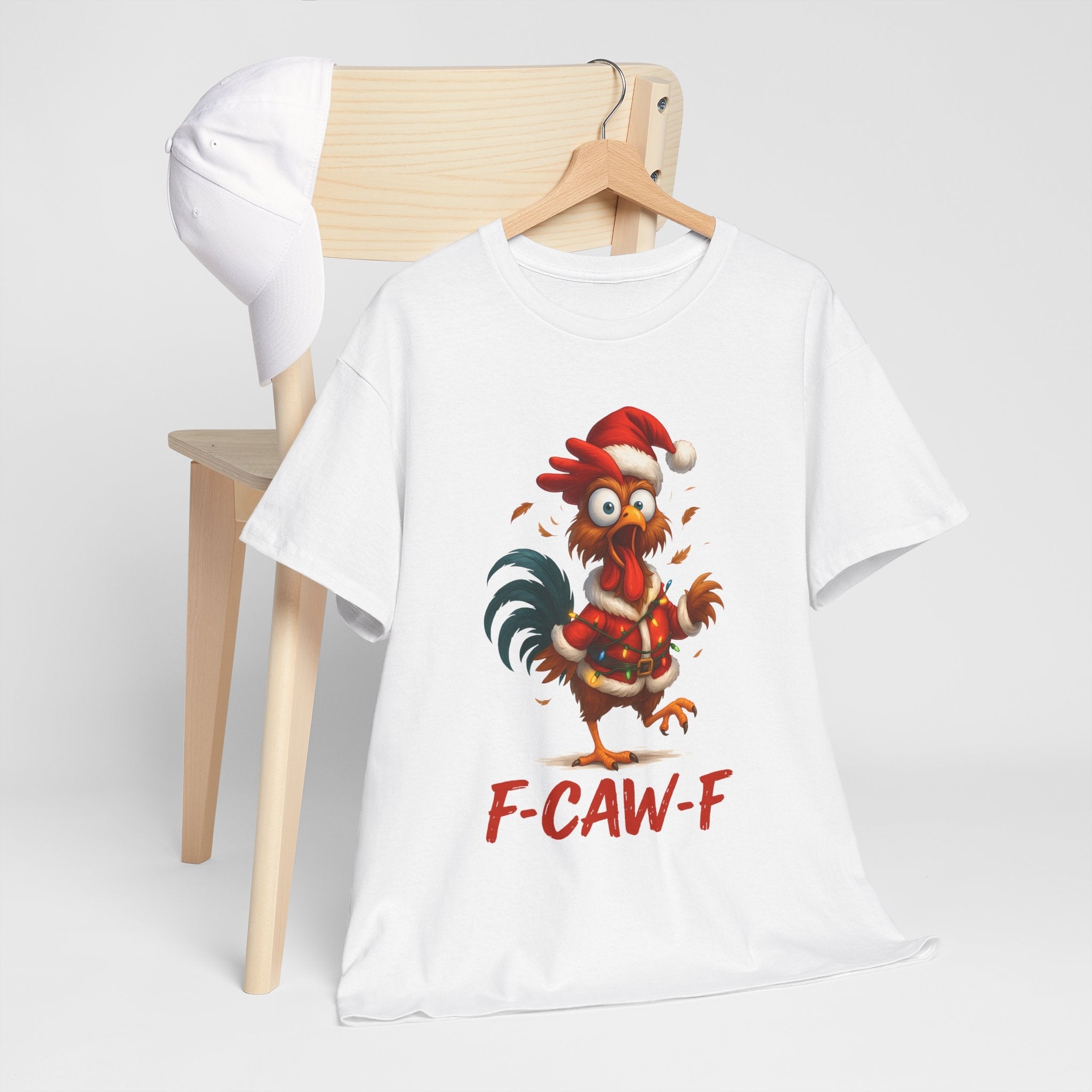 F-Caw-F Holiday Chicken Unisex T- Shirt Printify