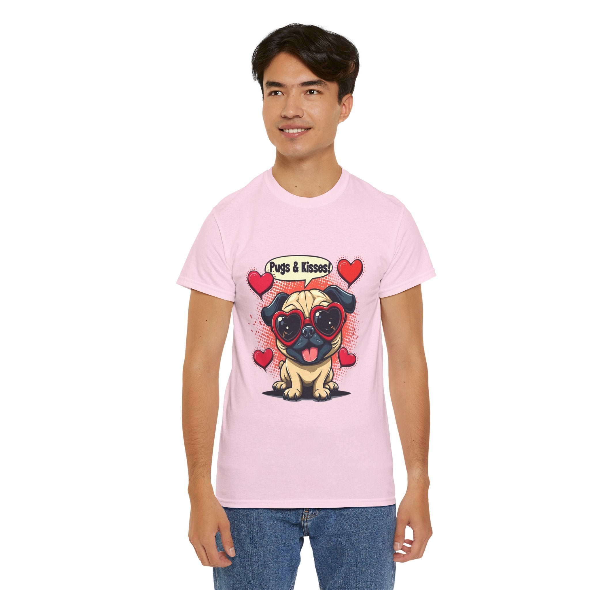 Pugs & Kisses Unisex Graphic T- Shirt Printify
