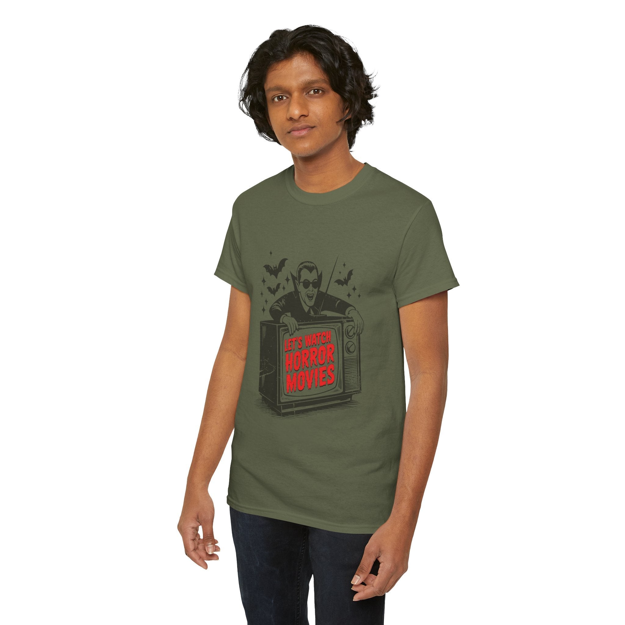 Let's Watch Horror Movies Unisex T-Shirt Printify