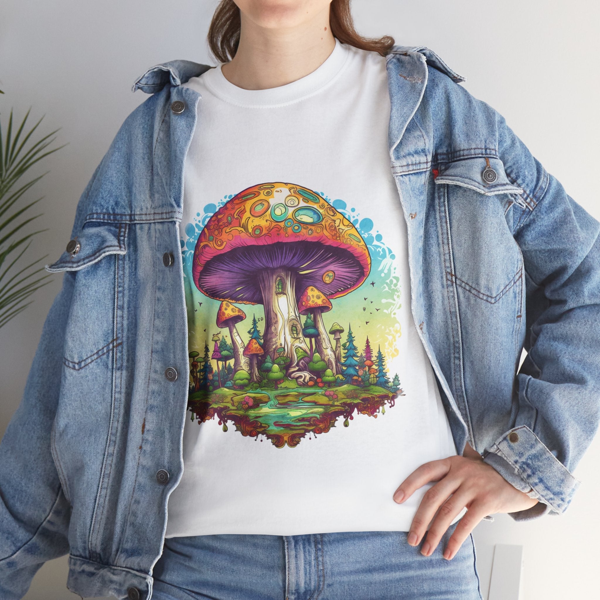 Colorful Mushroom Art Graphic T-Shirt Printify