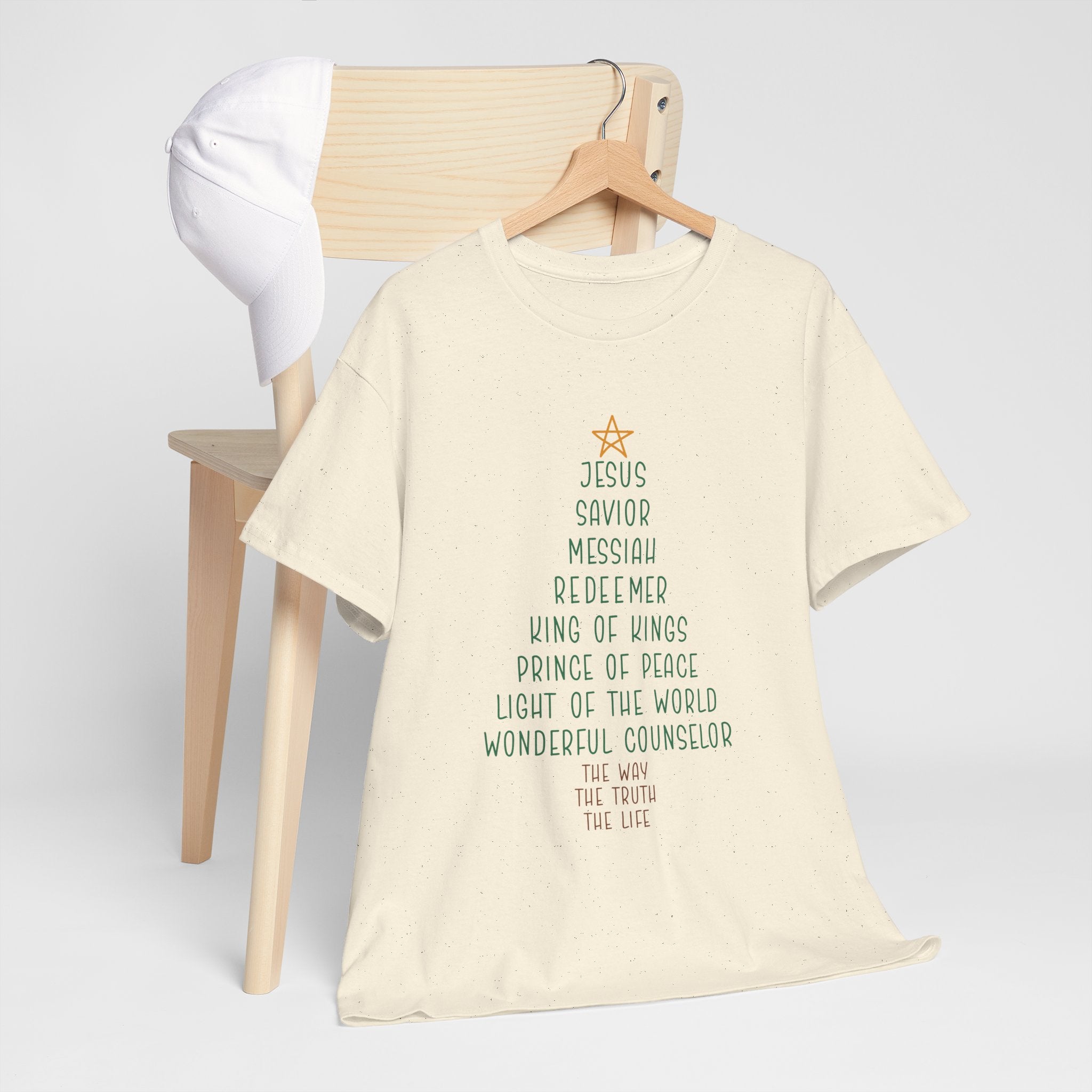 Christian Christmas Tree Message T- Shirt Printify