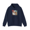 Vintage Santa & Reindeer Christmas Hoodie Printify