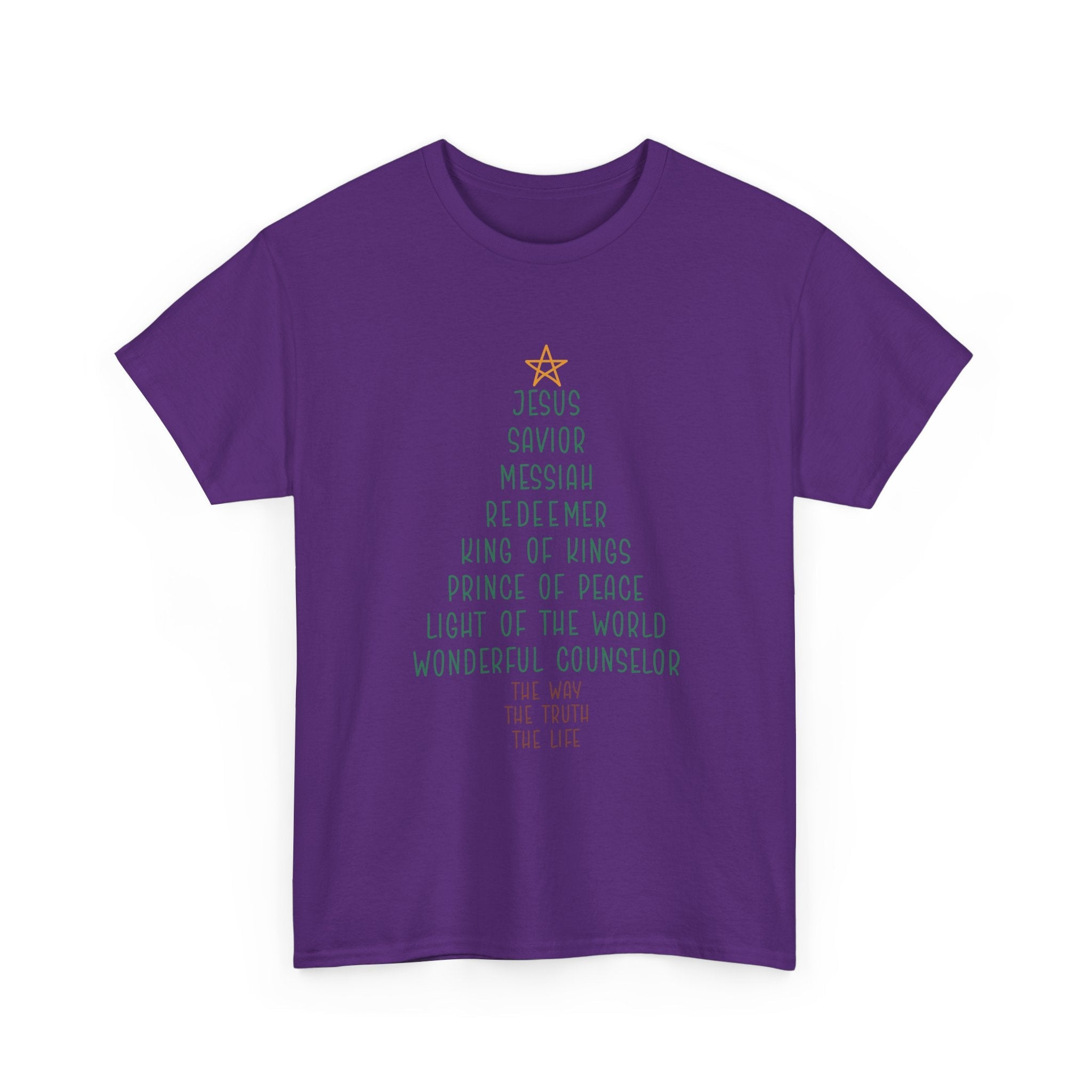 Christian Christmas Tree Message T- Shirt Printify