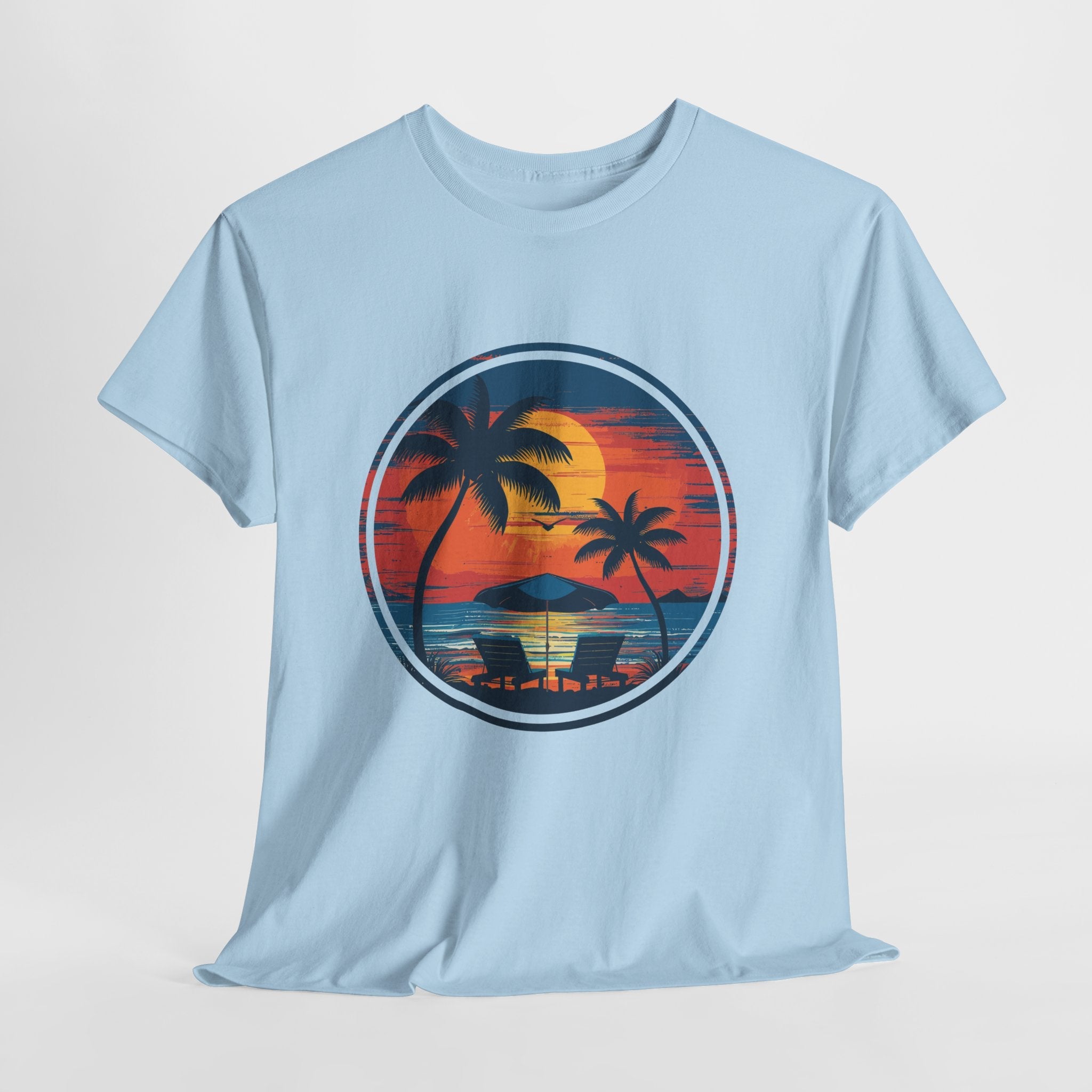 Tropical Sunset Graphic T- Shirt Printify