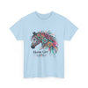 Floral Horse Lover Boho Style T-Shirt Printify