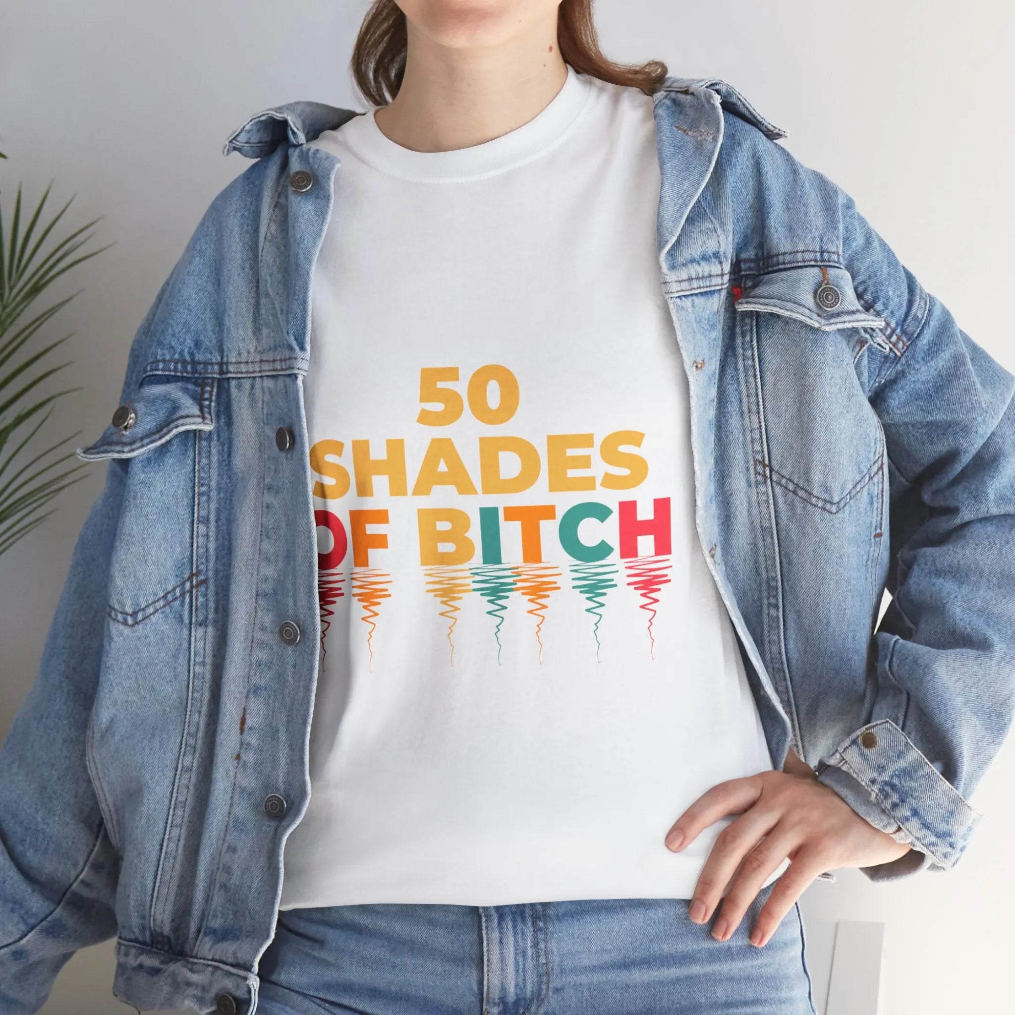 50 Shades of Bitch Funny Graphic T- Shirt Printify