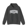 Cozy Winter Freezing Graphic Hoodie Printify