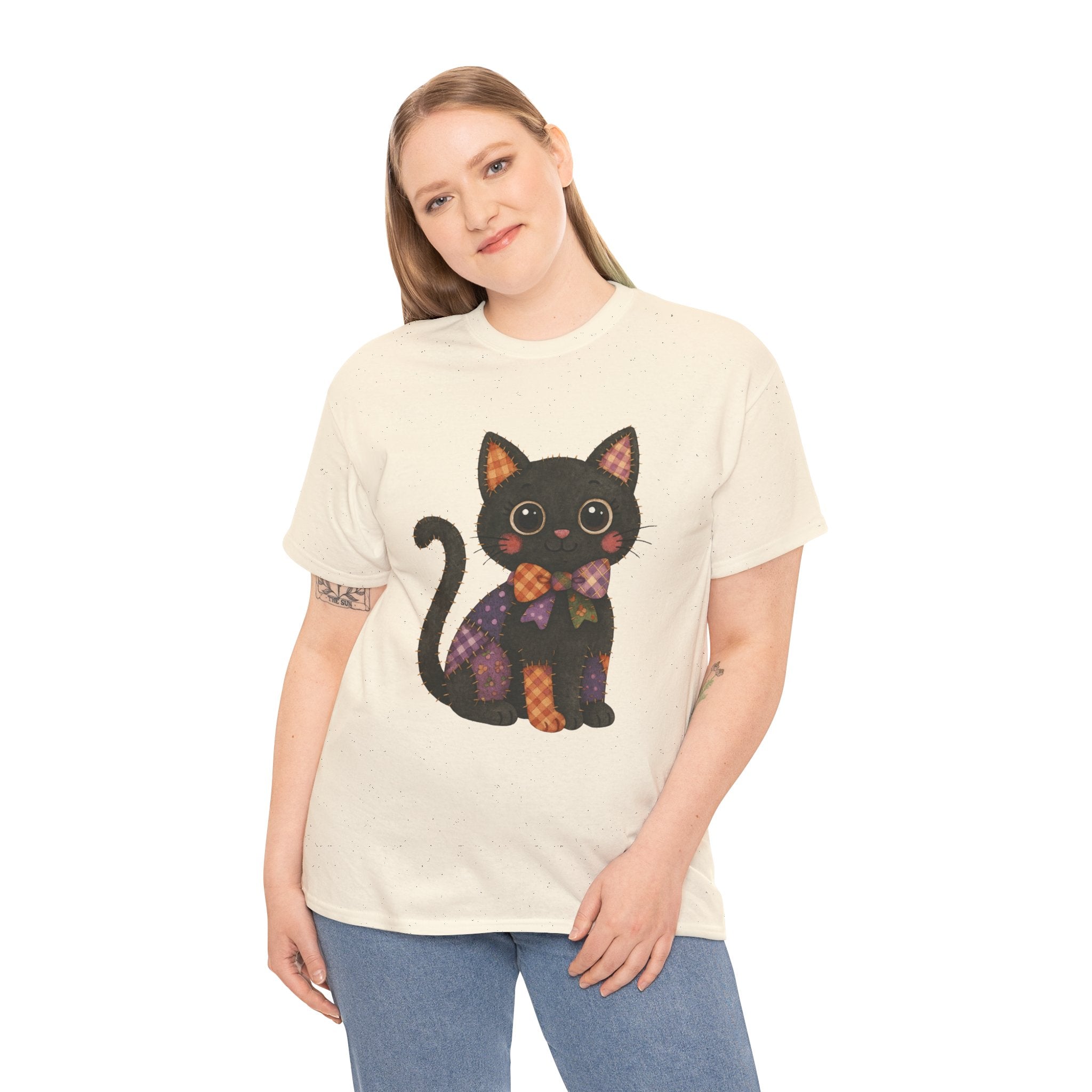 Cute Black Cat Halloween T- Shirt Printify