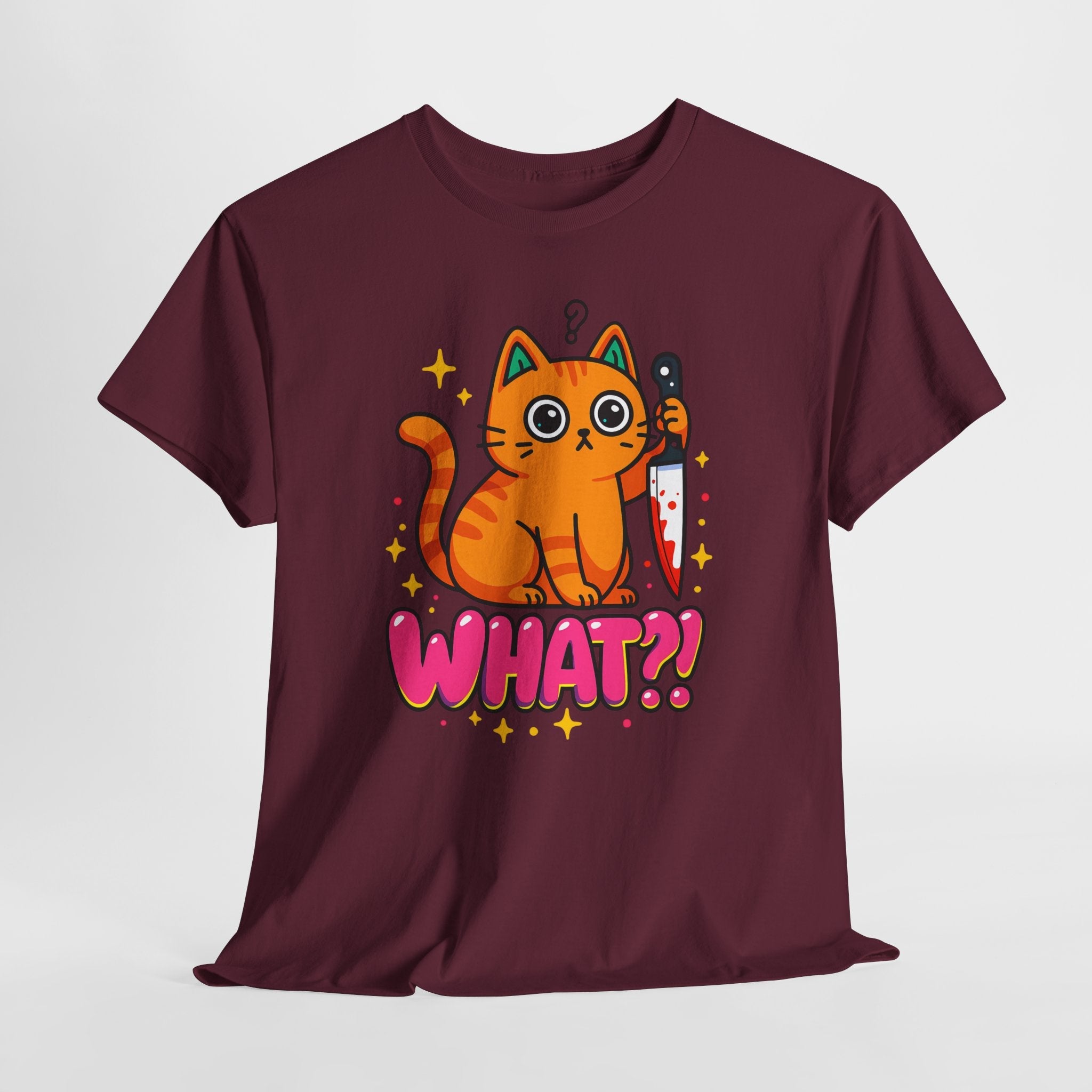 Whimsical Cat Graphic T-Shirt Printify
