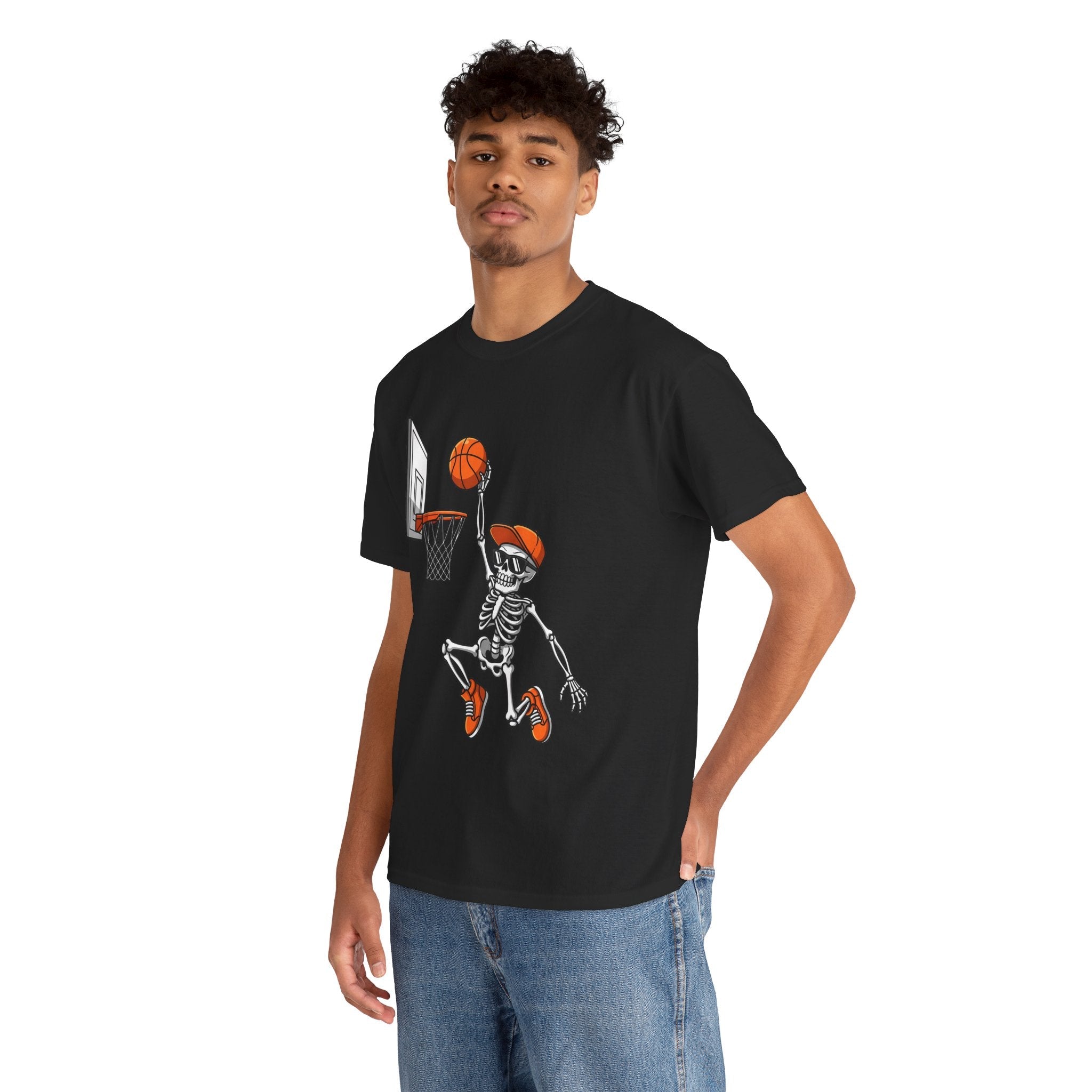 Skeleton Basketball Unisex Graphic T- Shirt Printify
