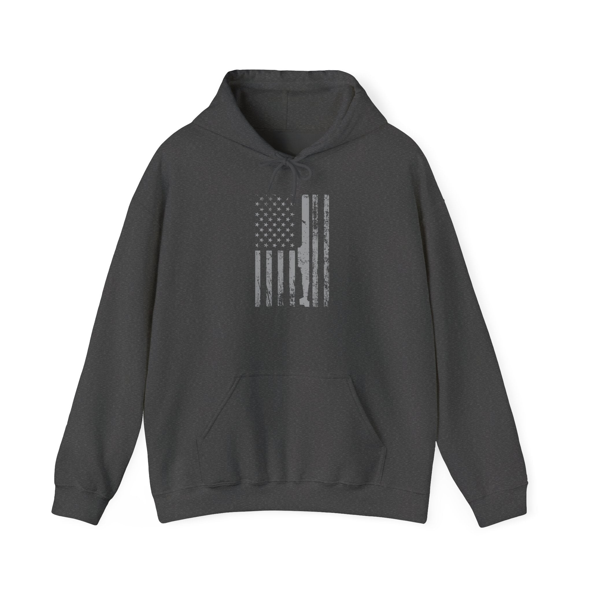 Distressed American Flag Hoodie Printify