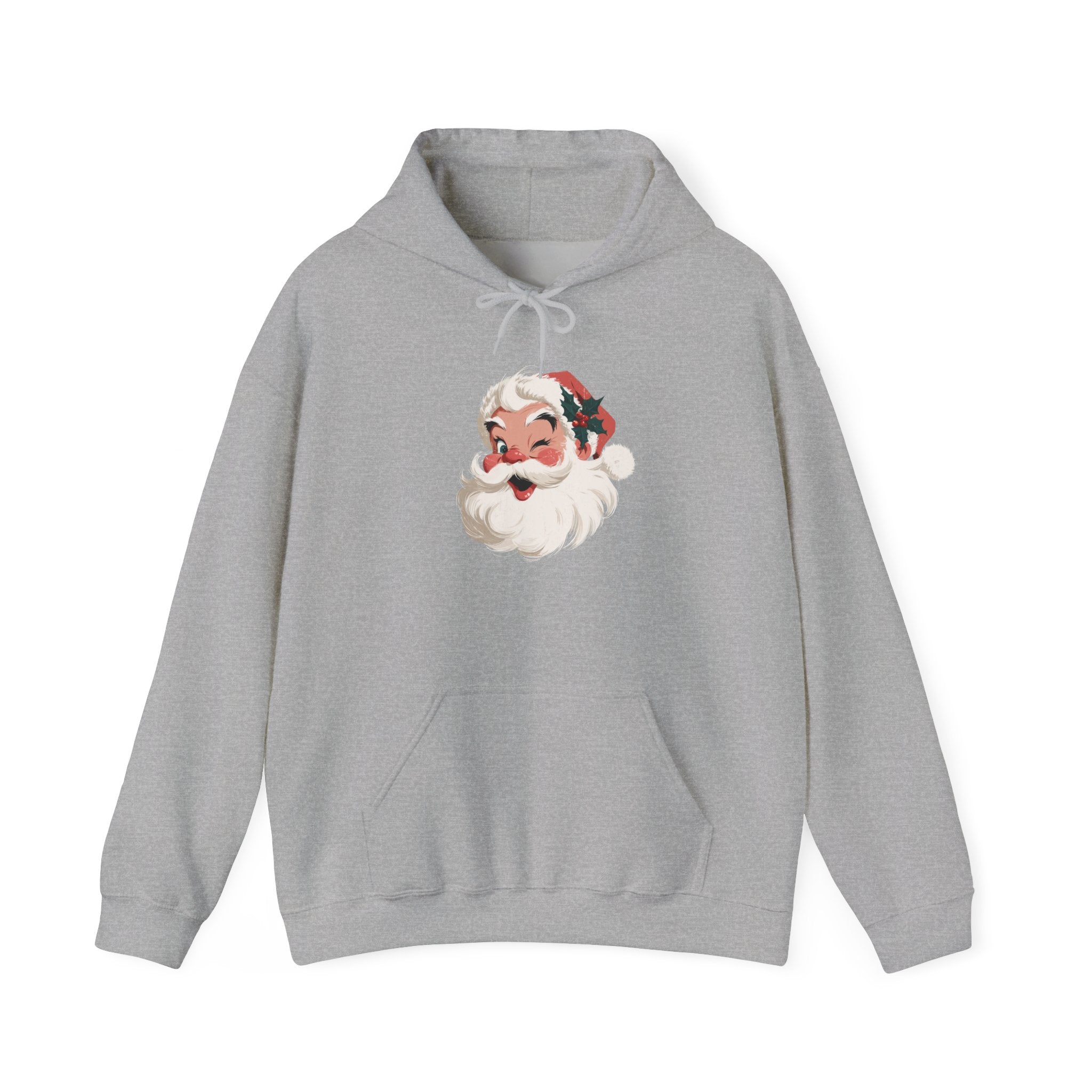 Vintage Santa Face Hoodie Printify