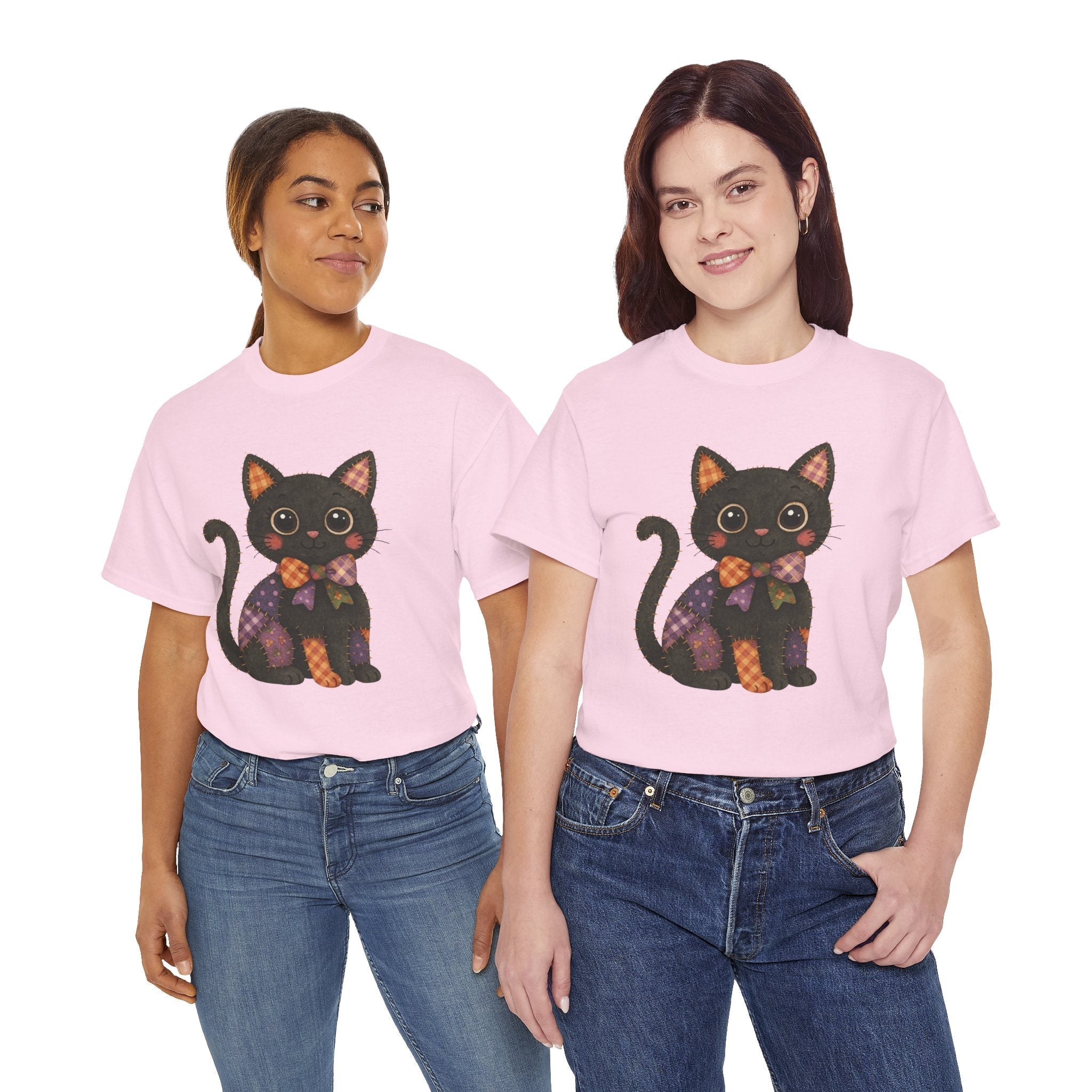 Cute Black Cat Halloween T- Shirt Printify