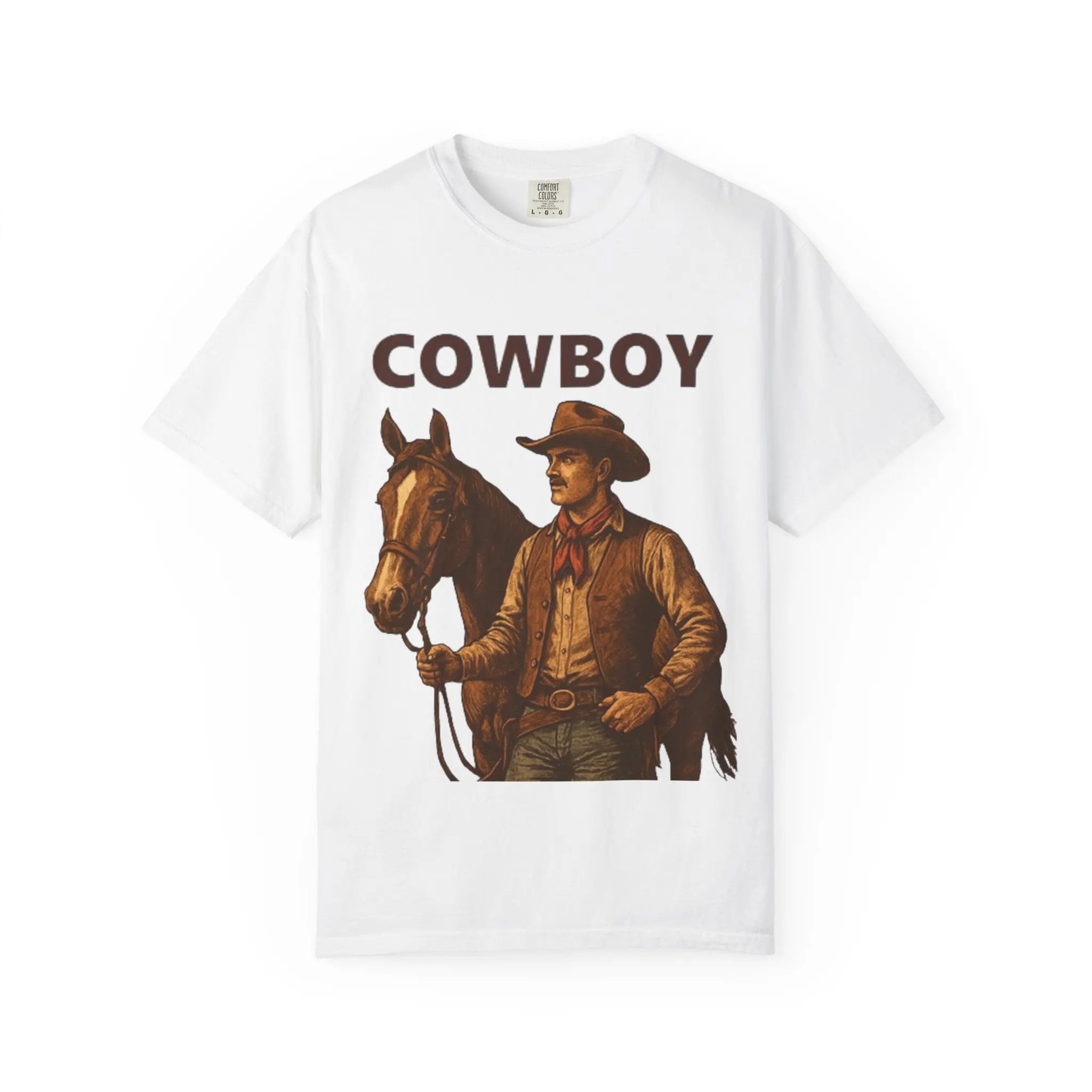 Vintage Cowboy Cotton T-Shirt Printify