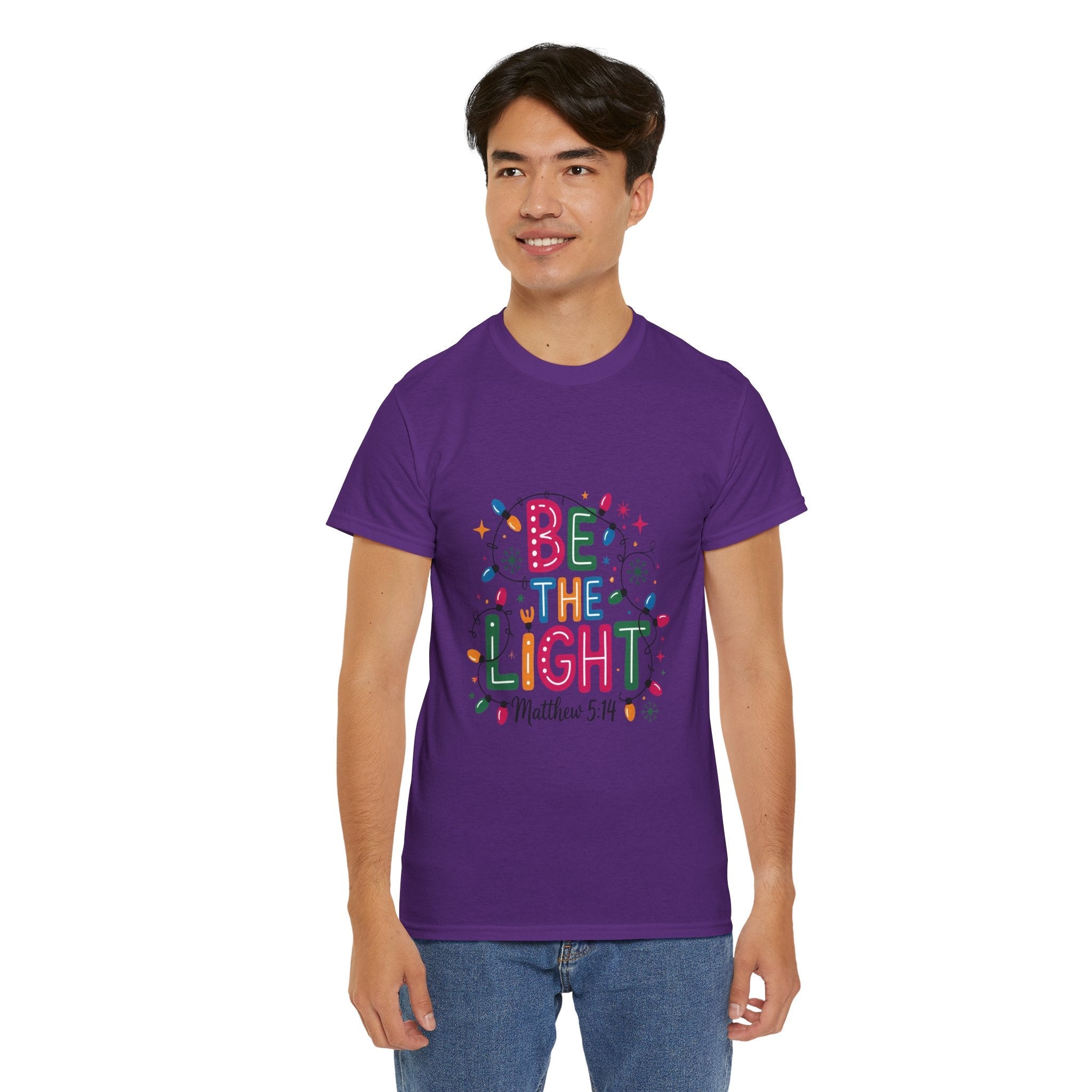 'Be the Light' Christmas T-Shirt Printify