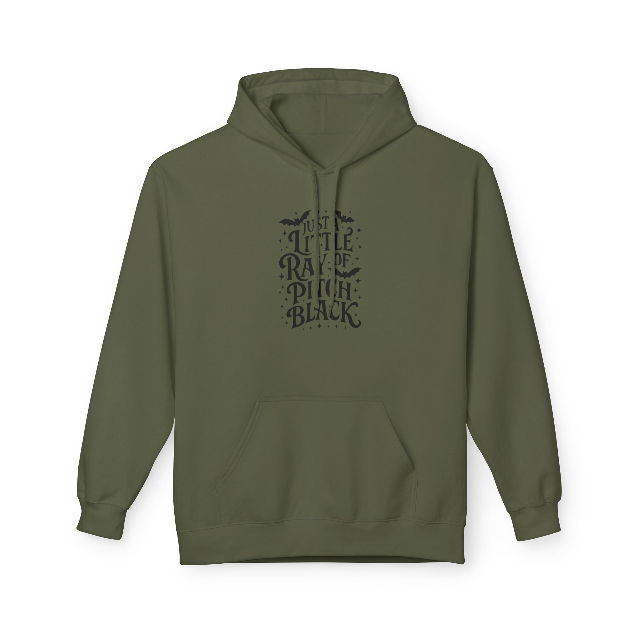 "Just a Little Rave of Pitch Black" Gothic Raven Graphic Hoodie Printify