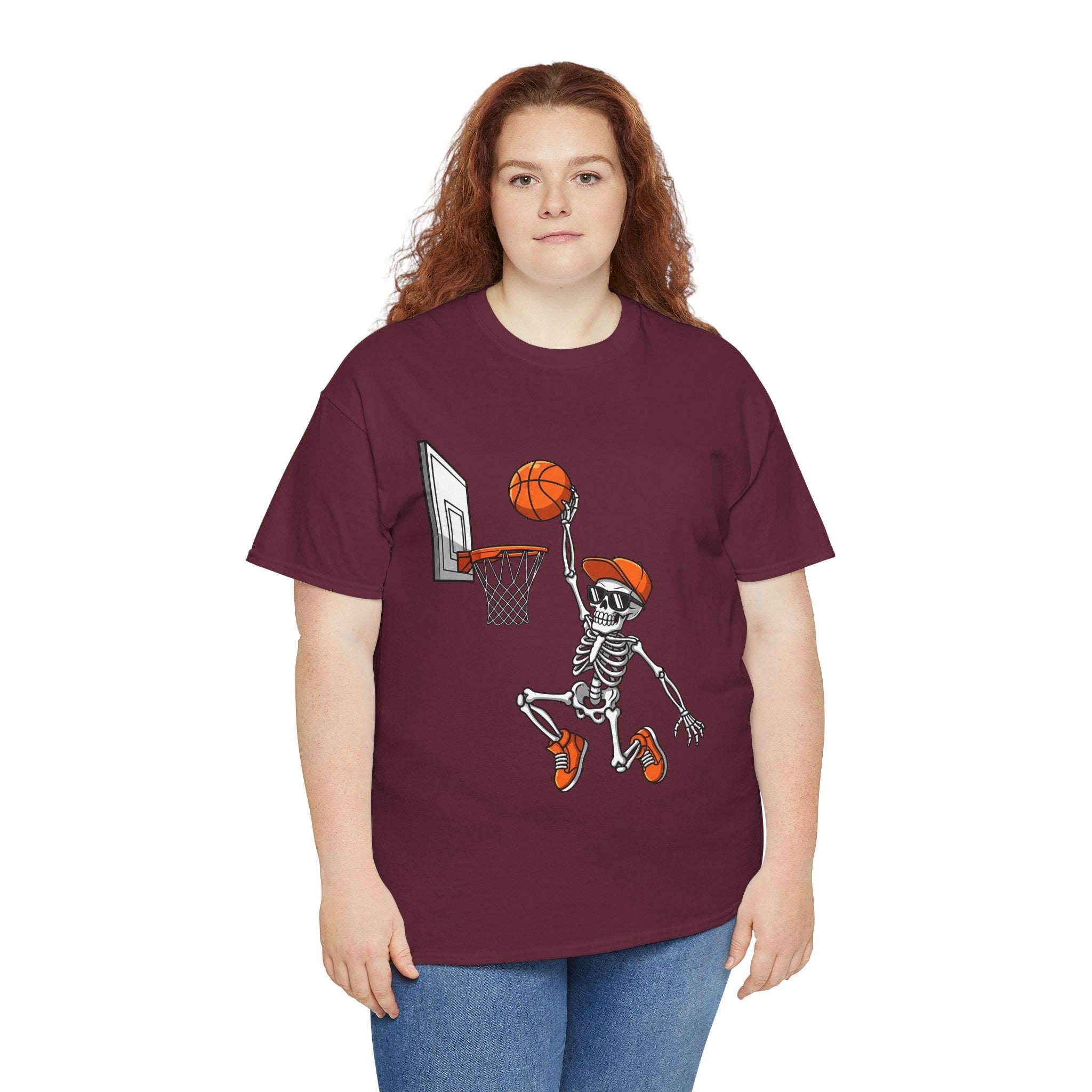 Skeleton Basketball Unisex Graphic T- Shirt Printify
