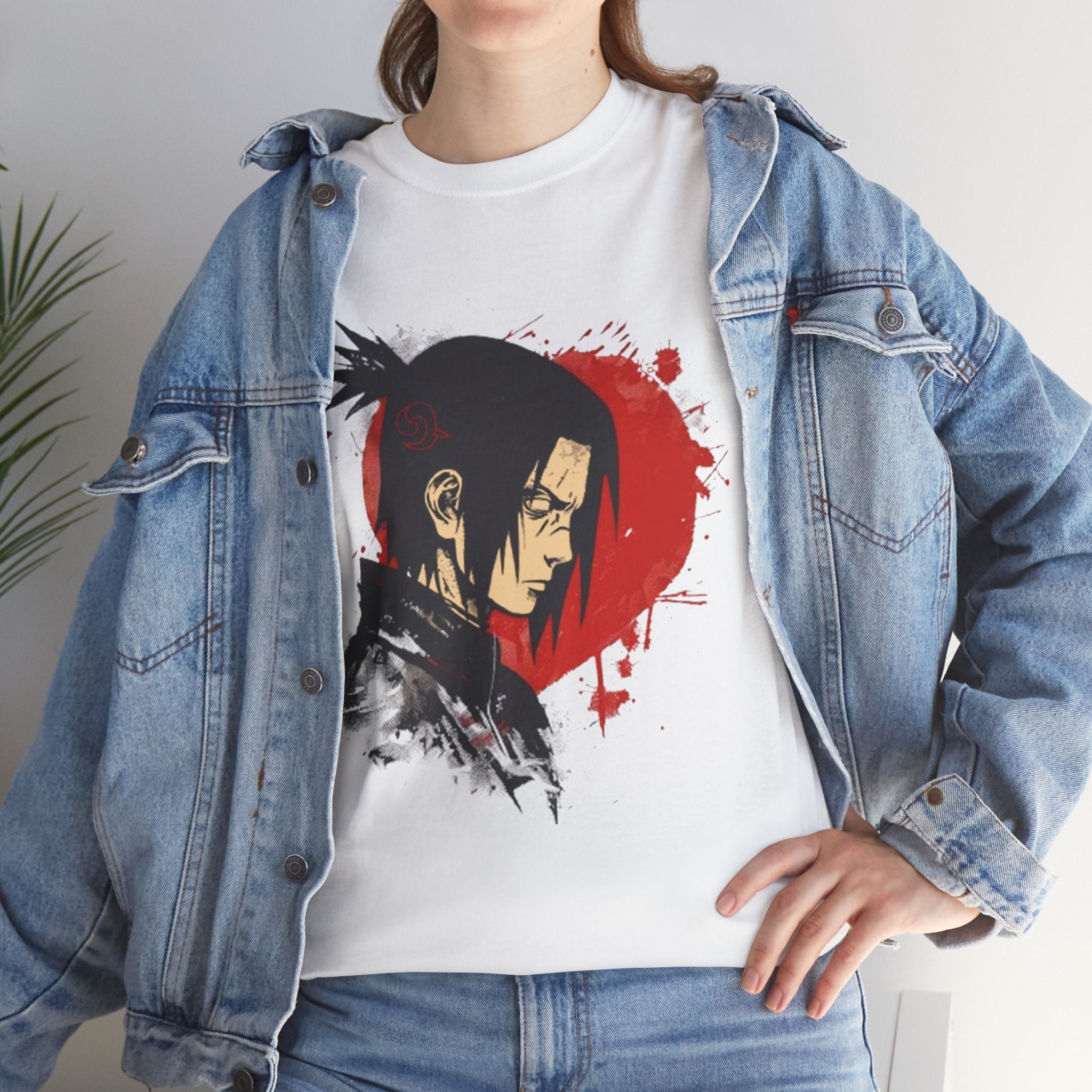 Samurai Shadow Anime Graphic T- Shirt Printify