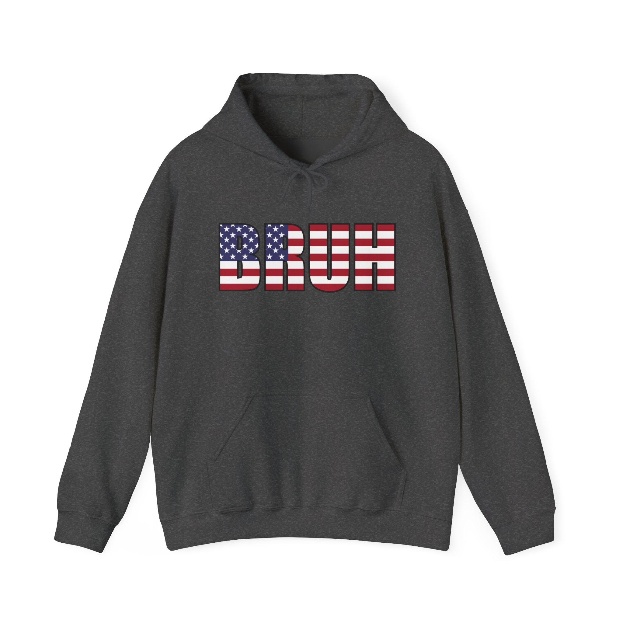 Patriotic American Flag  "BRUH Hoodie" Printify