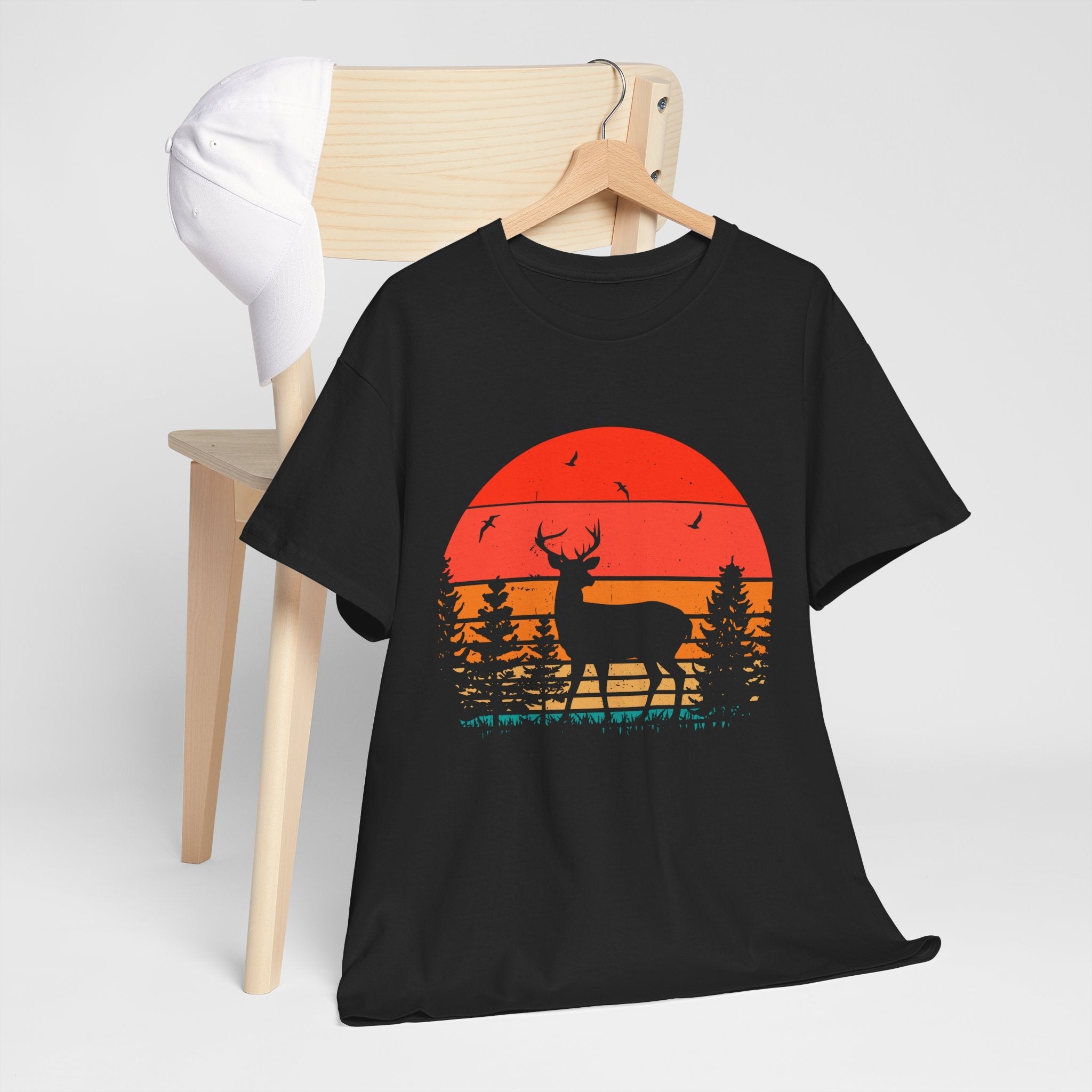 Retro Wildlife Sunset Vintage T- Shirt Printify