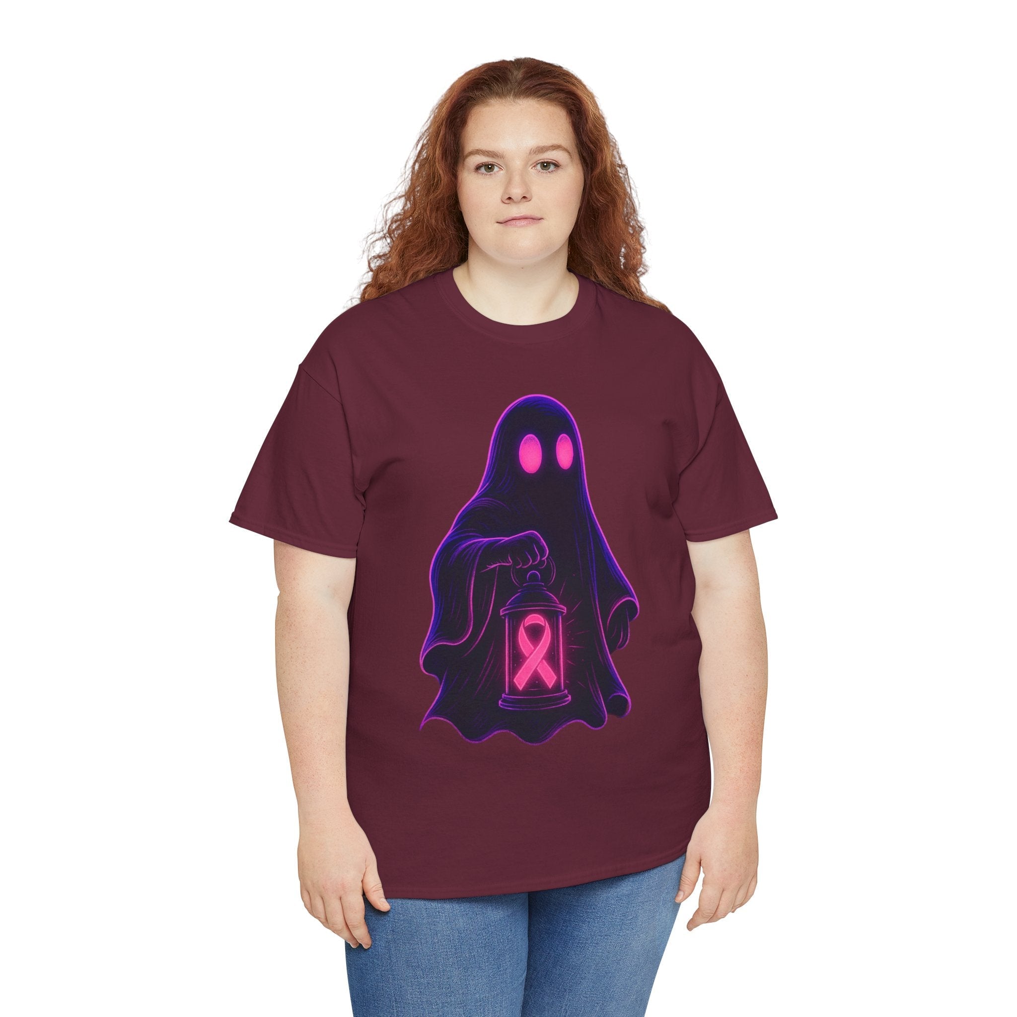 Neon Ghost Graphic T-Shirt Printify