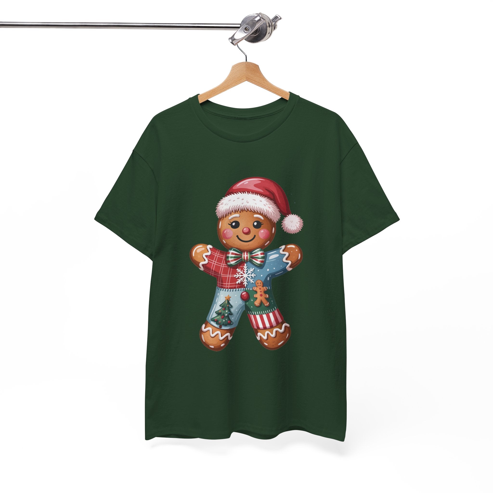 Gingerbread Man Christmas T- Shirt Printify