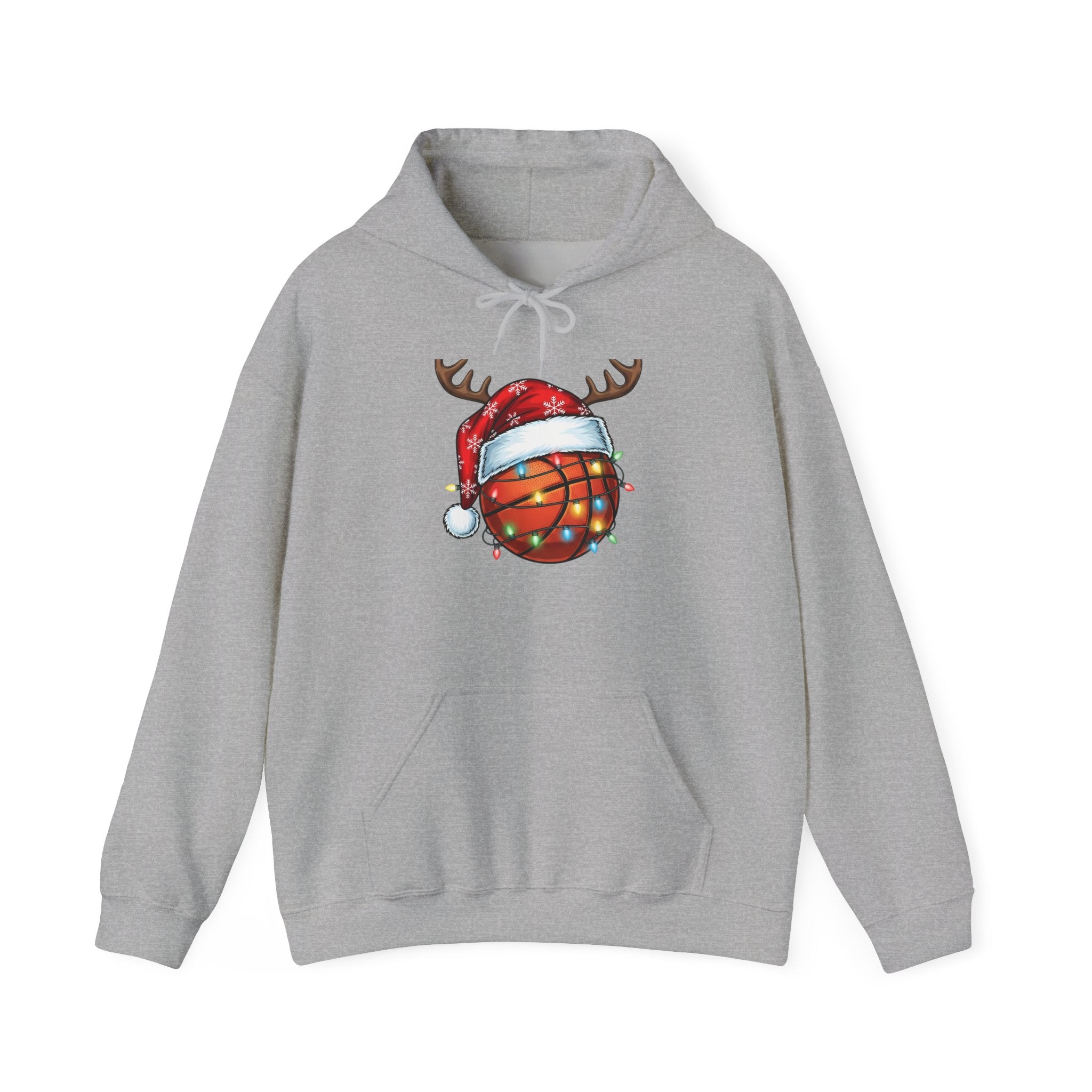 Christmas Basketball Reindeer Hoodie Printify