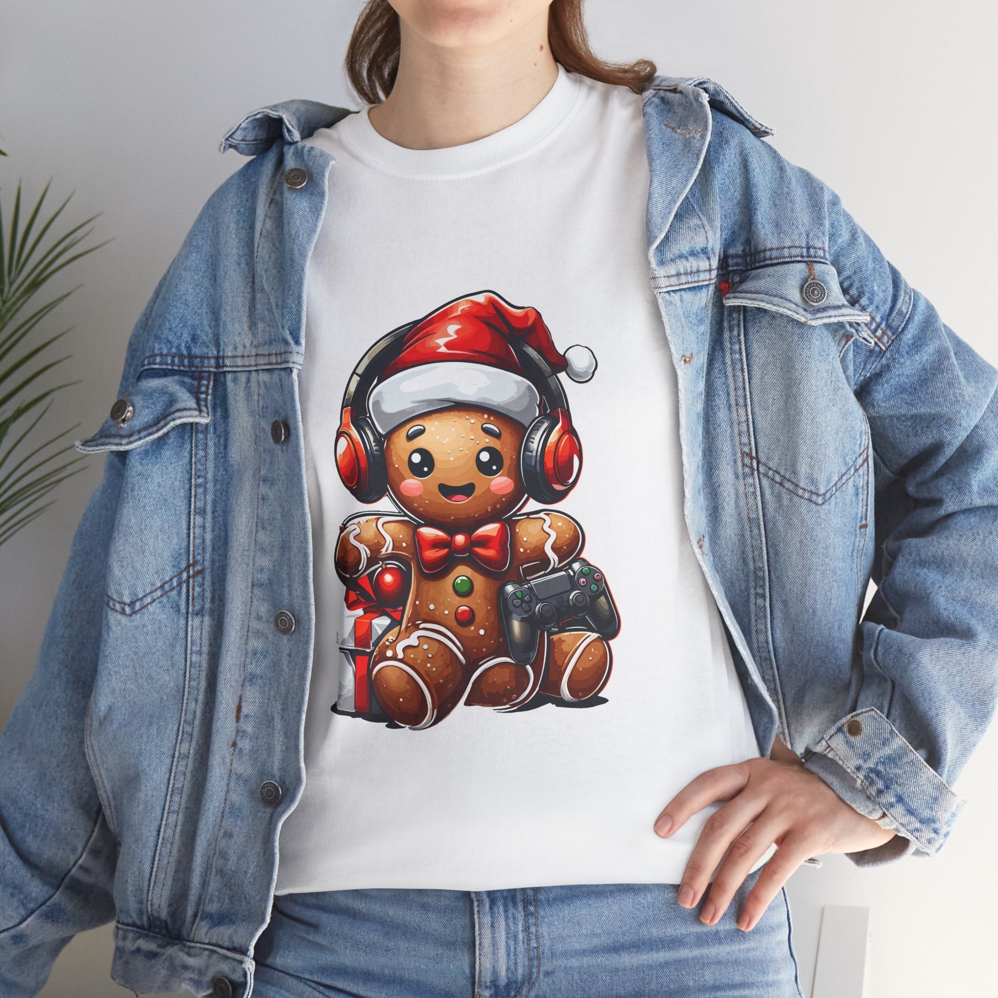 Gamer Gingerbread Unisex Graphic T- Shirt Printify