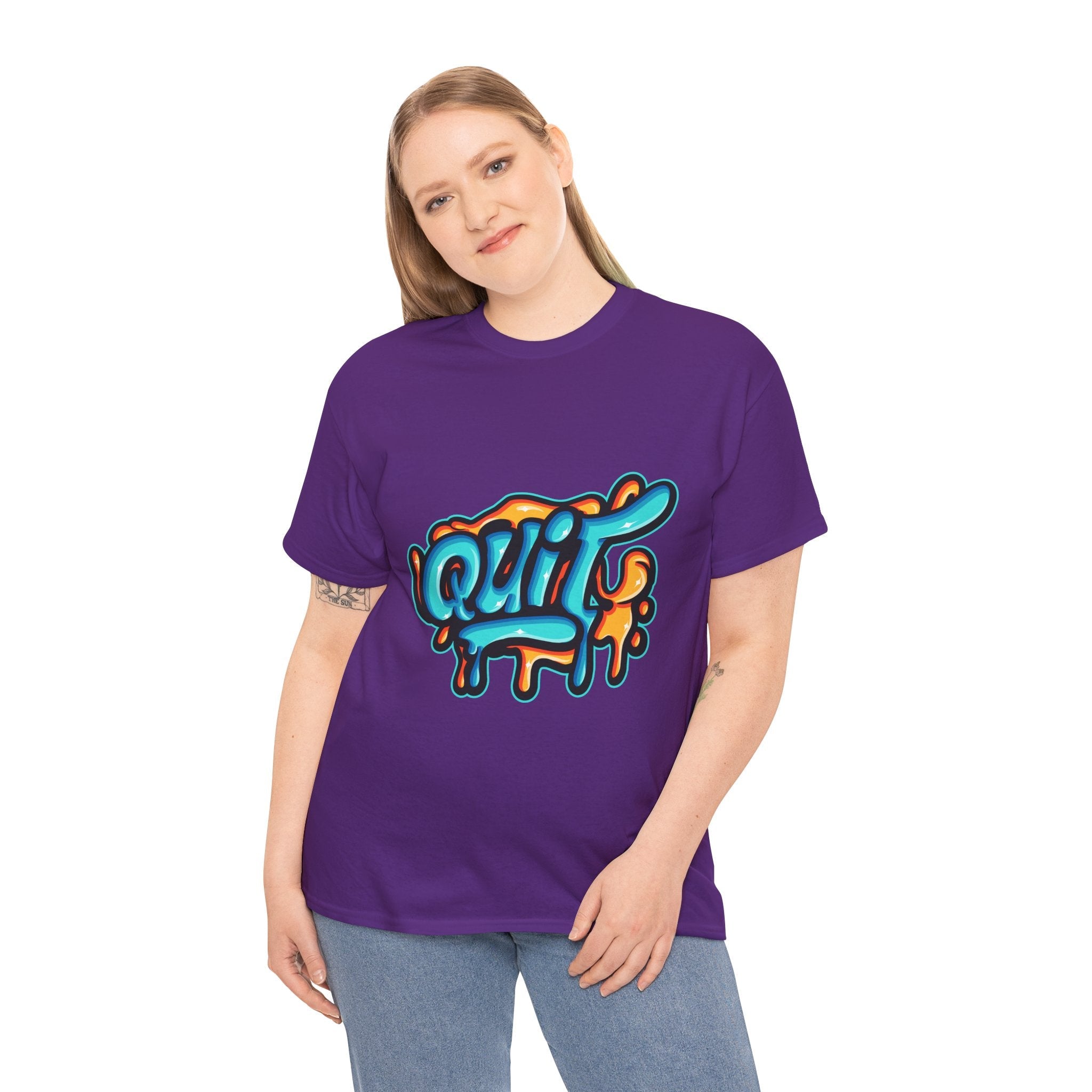 Graffiti Style Quit T-Shirt Printify