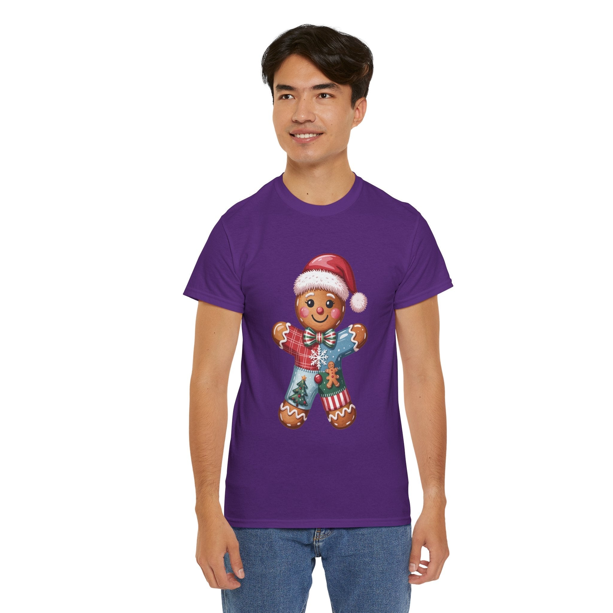 Gingerbread Man Christmas T- Shirt Printify