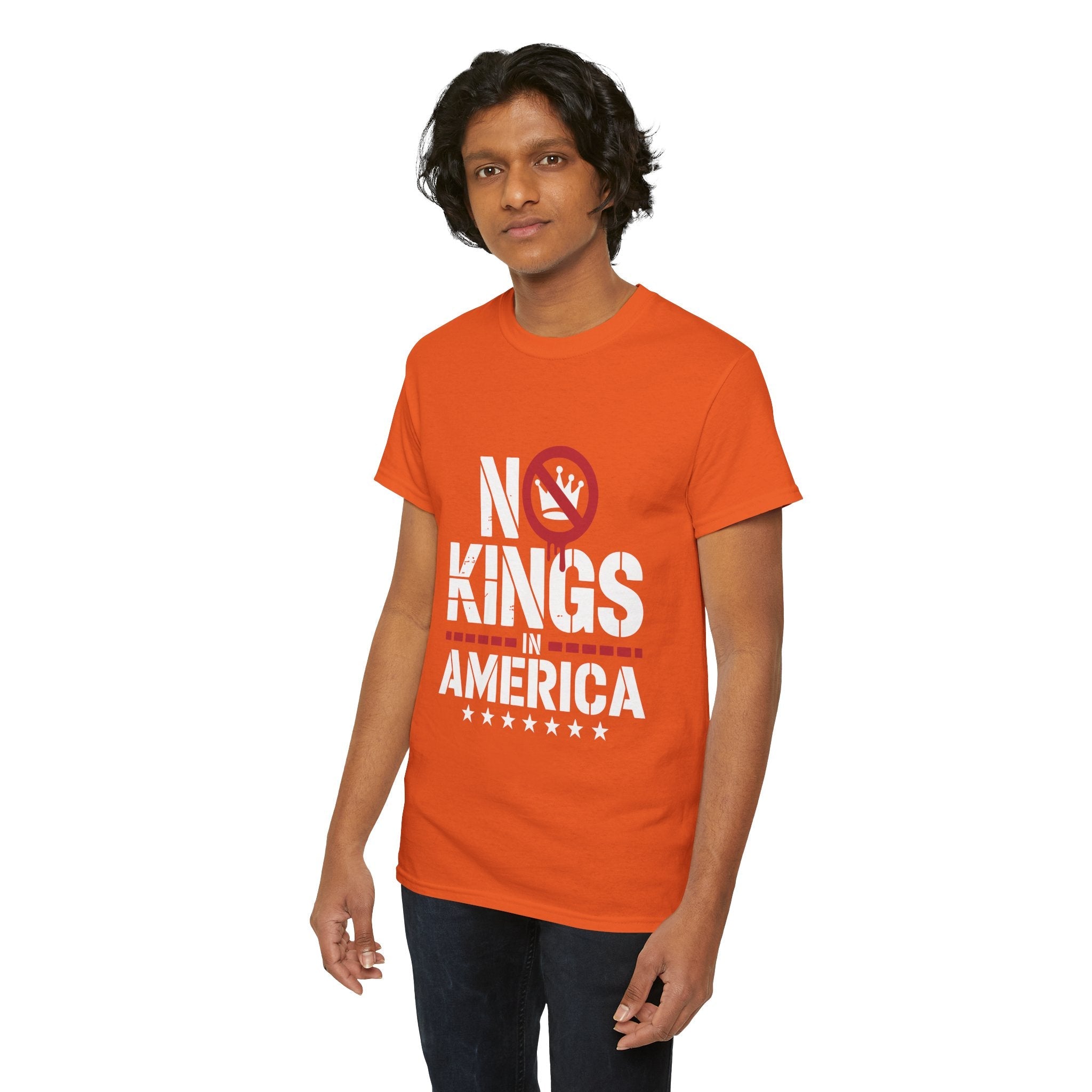 Statement Graphic ' No Kings in America ' T- Shirt Printify