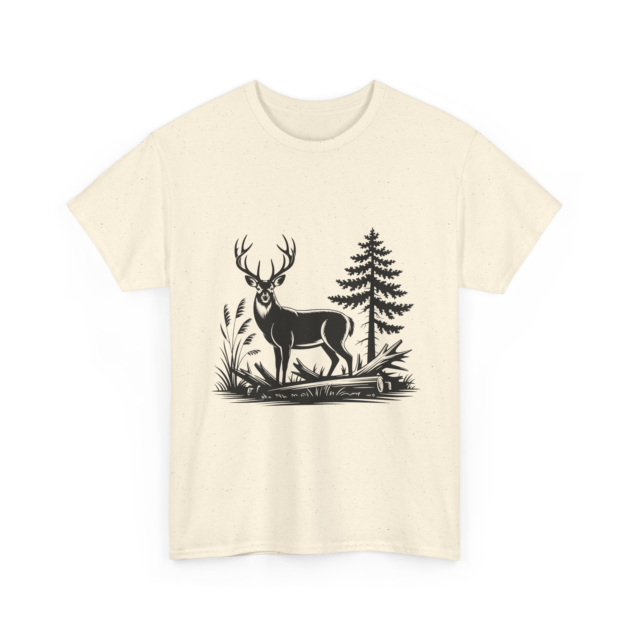 Rustic Deer Graphic T- Shirt Printify
