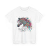 Floral Horse Lover Boho Style T-Shirt Printify